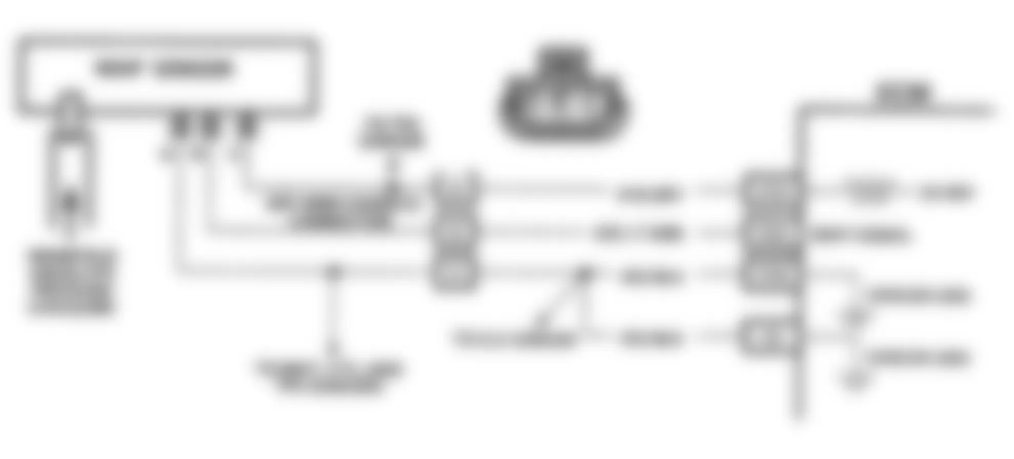 Buick Regal Gran Sport 1990 - Component Locations -  Code 33: MAP Sensor Signal High Schematic (W Body Turbo)