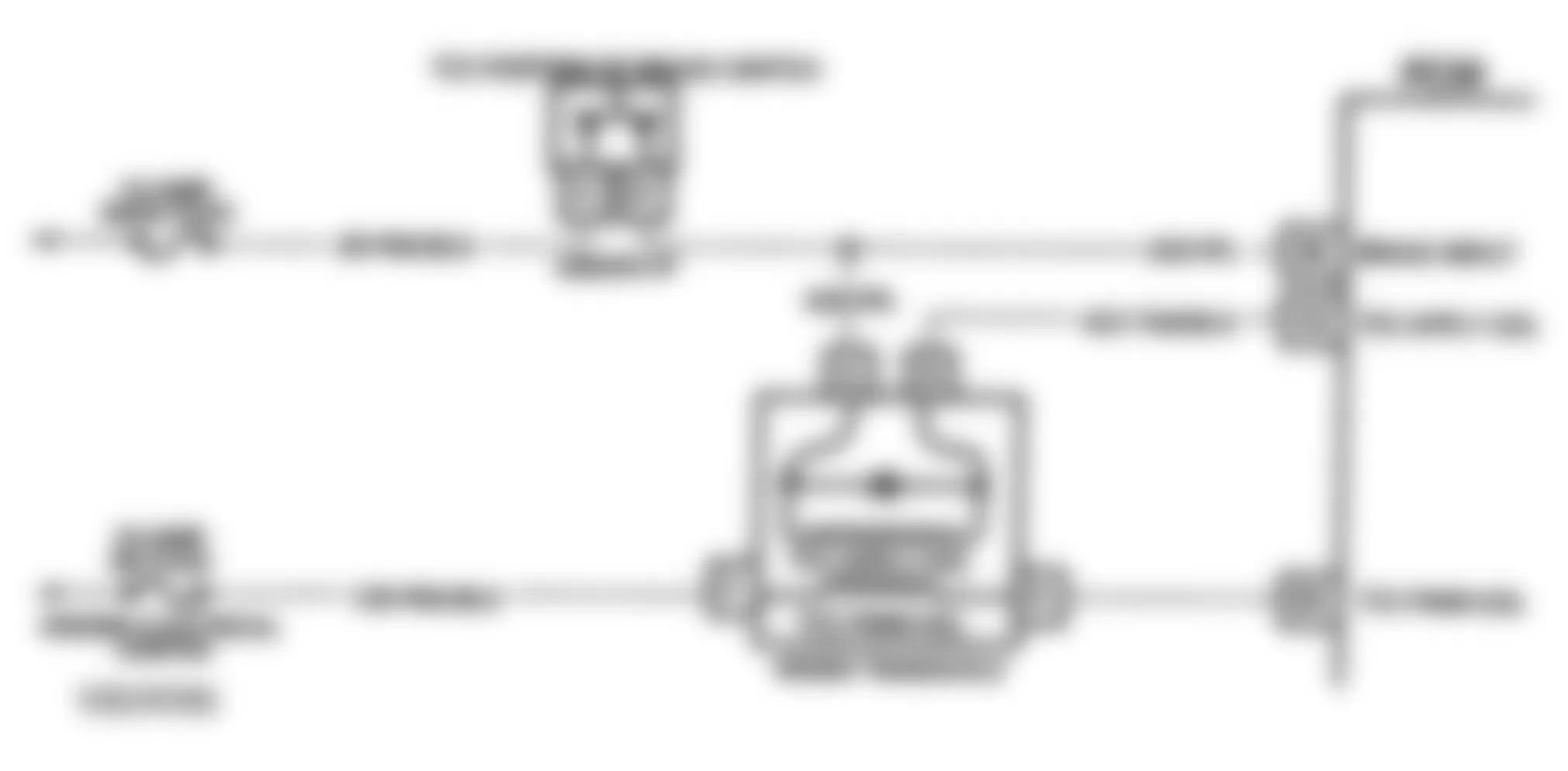 Buick Park Avenue Ultra 1993 - Component Locations -  Code 38 Schematic (3.8L W Body) Brake Switch