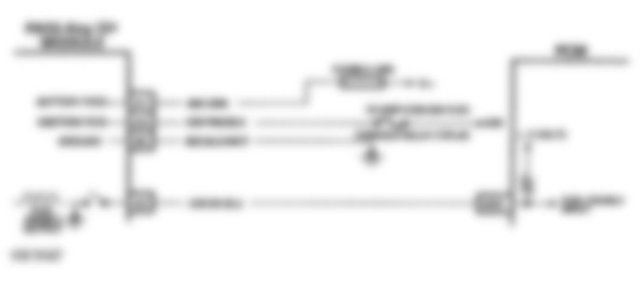 Buick Park Avenue Ultra 1993 - Component Locations -  Code 58 Schematic (3.8L E Body) Pass-Key Fuel Enable Circuit