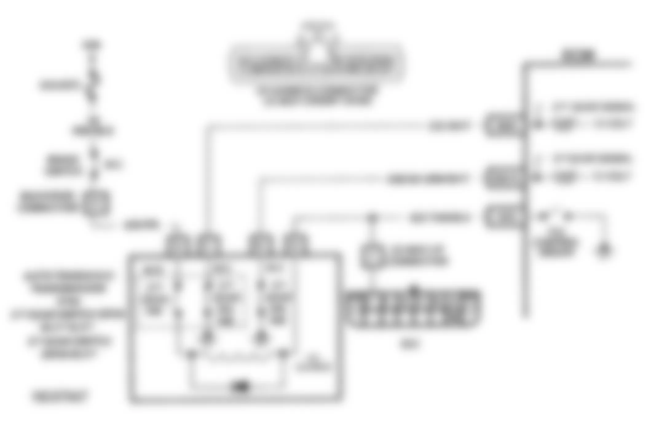 Buick Regal Custom 1993 - Component Locations -  Code 62 Schematic (3.1L J Body) Gear Switch Error
