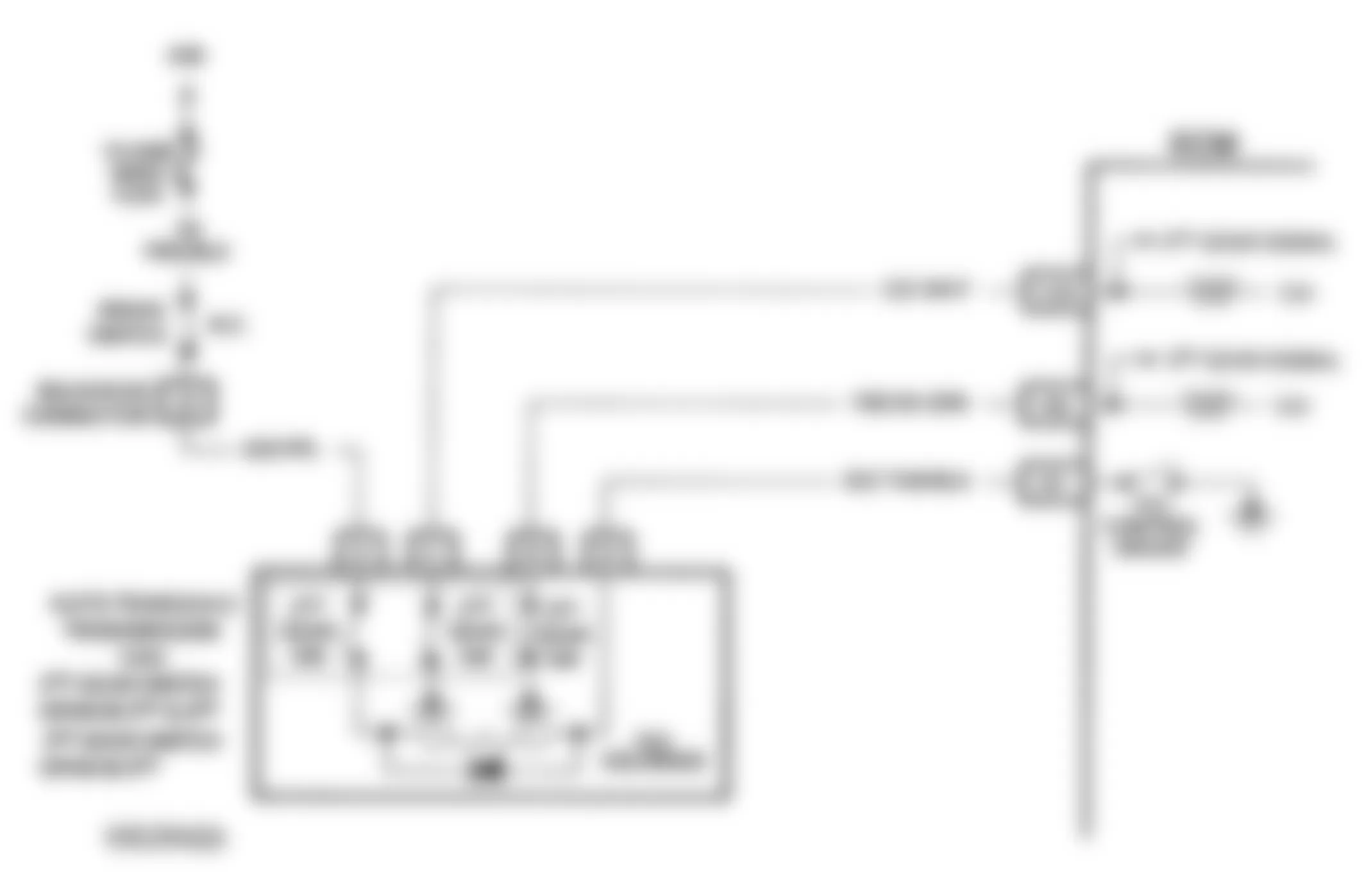 Buick Regal Custom 1993 - Component Locations -  Code 62 Schematic (3.1L W Body (Exc. Calif.)) Gear Switch Error