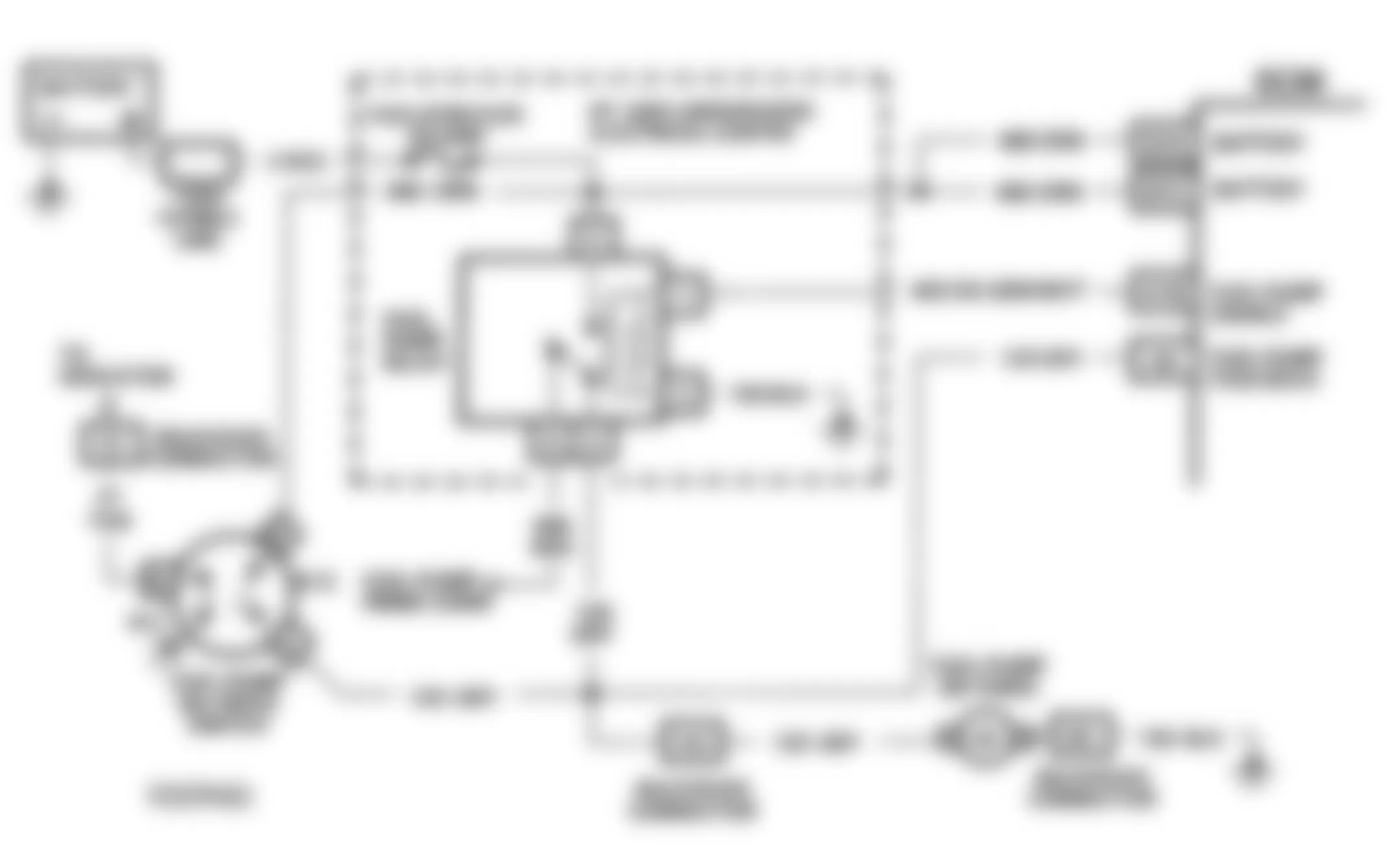 Buick Regal Gran Sport 1993 - Component Locations -  Code 54 Schematic (3.1L W Body (Calif.)) Fuel Pump Voltage Low