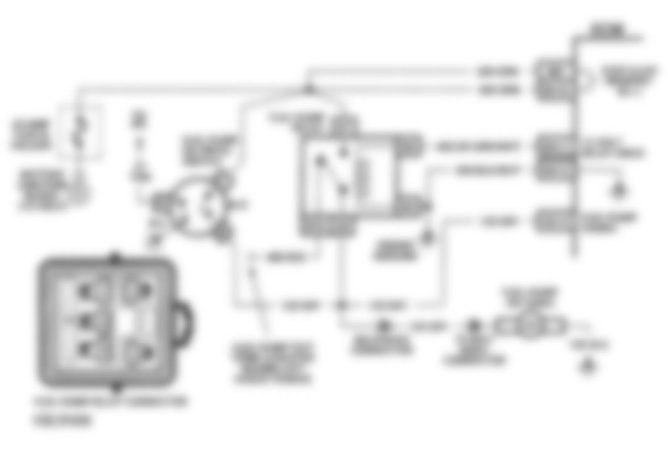 Buick Regal Limited 1993 - Component Locations -  Code 54 Schematic (3.1 L Body) Fuel Pump Voltage Low