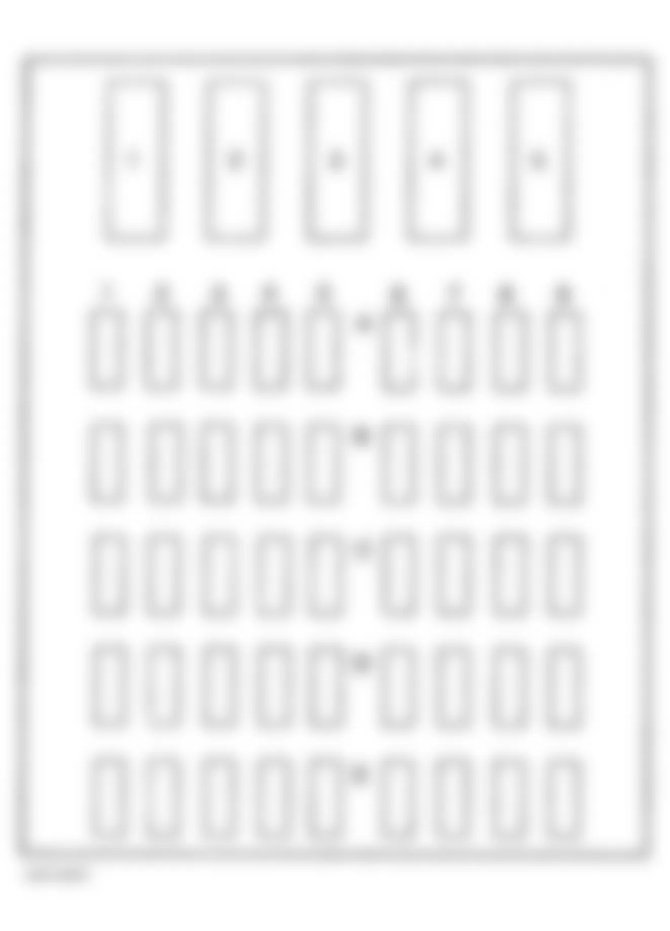 Buick LeSabre Custom 1996 - Component Locations -  Identifying Left Instrument Panel Fuse Block Fuses