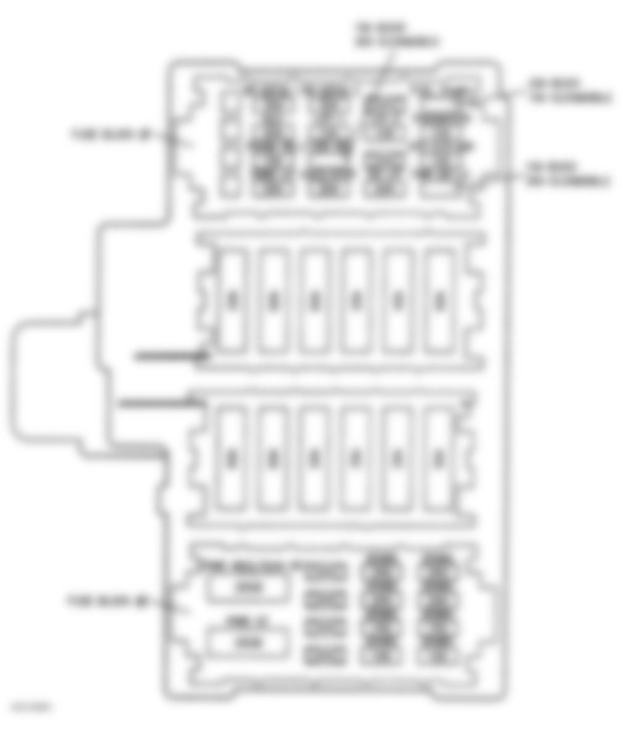 Buick Riviera 1996 - Component Locations -  Identifying Right Rear Power Distribution Center Components