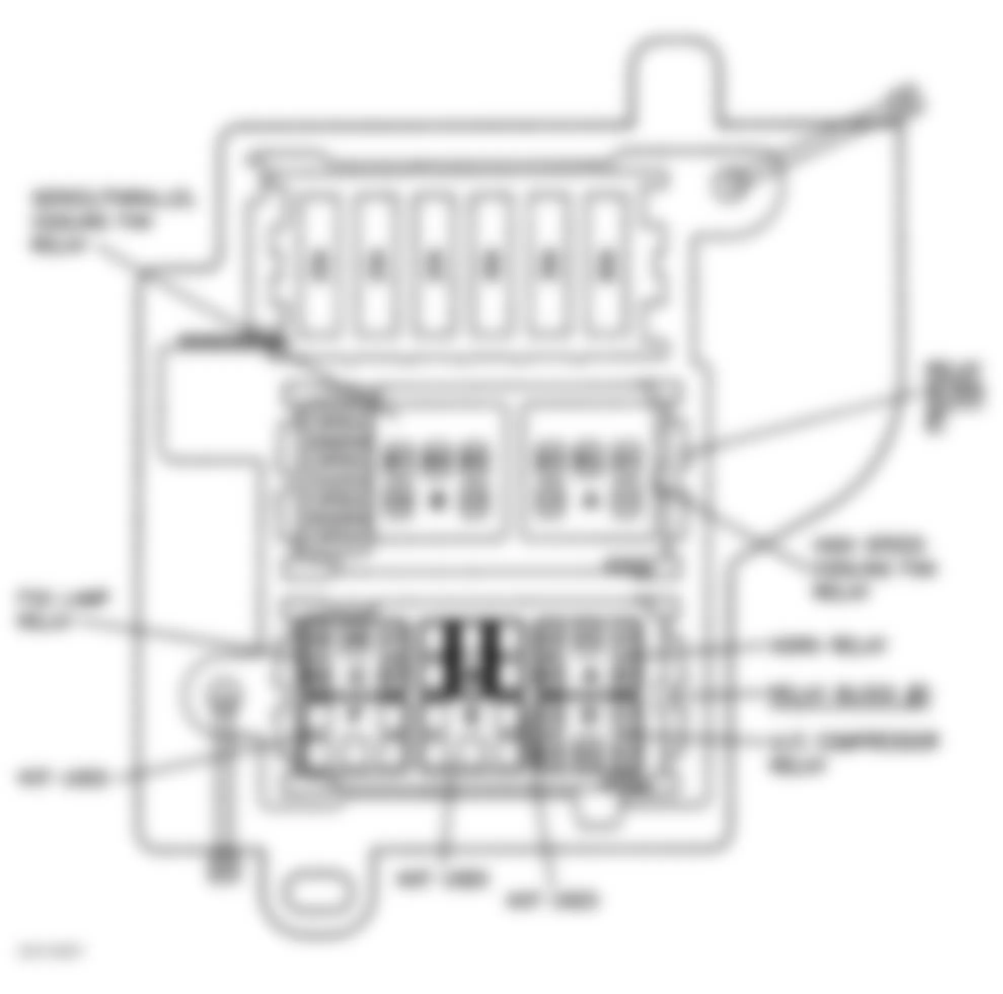 Buick Riviera 1996 - Component Locations -  Identifying Engine Compartment Power Distribution Center Components