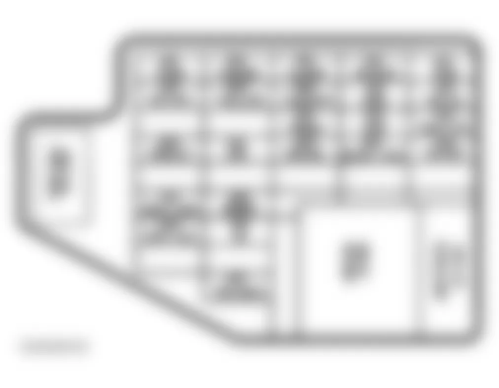 Buick Skylark Limited 1996 - Component Locations -  Identifying Instrument Panel Fuse Block Components