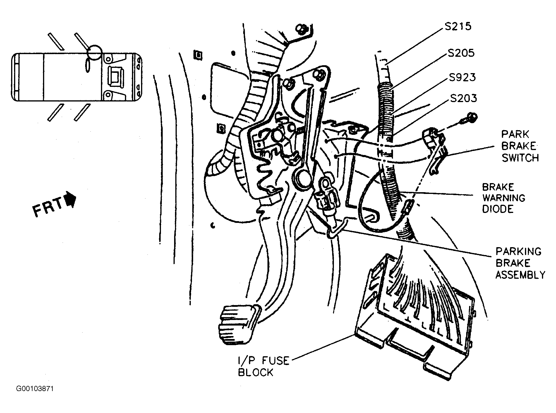 Buick LeSabre Custom 1997 - Component Locations -  Locating Instrument Panel Fuse Block
