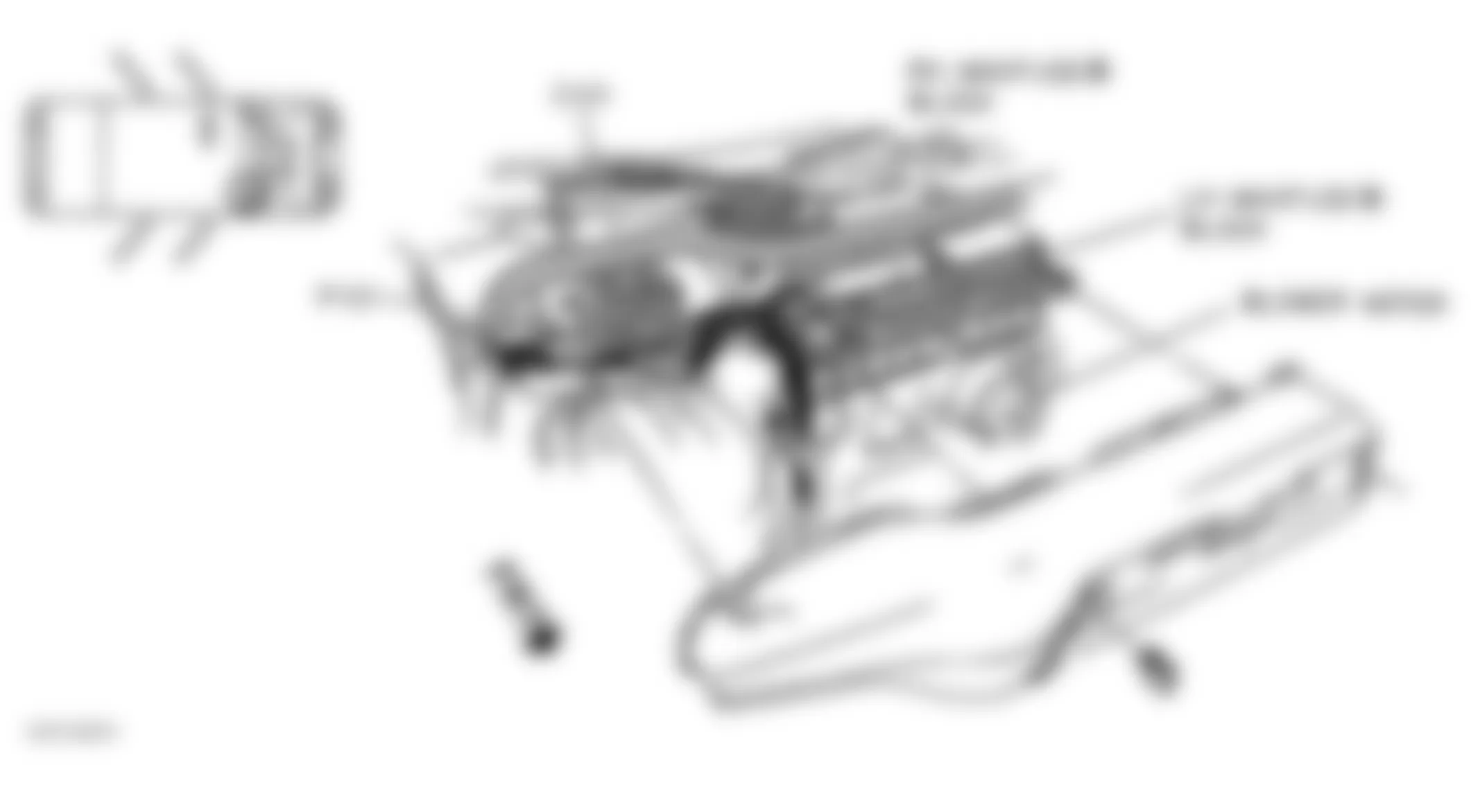 Buick LeSabre Limited 1997 - Component Locations -  Locating Left & Right Underhood Maxi Fuse Blocks