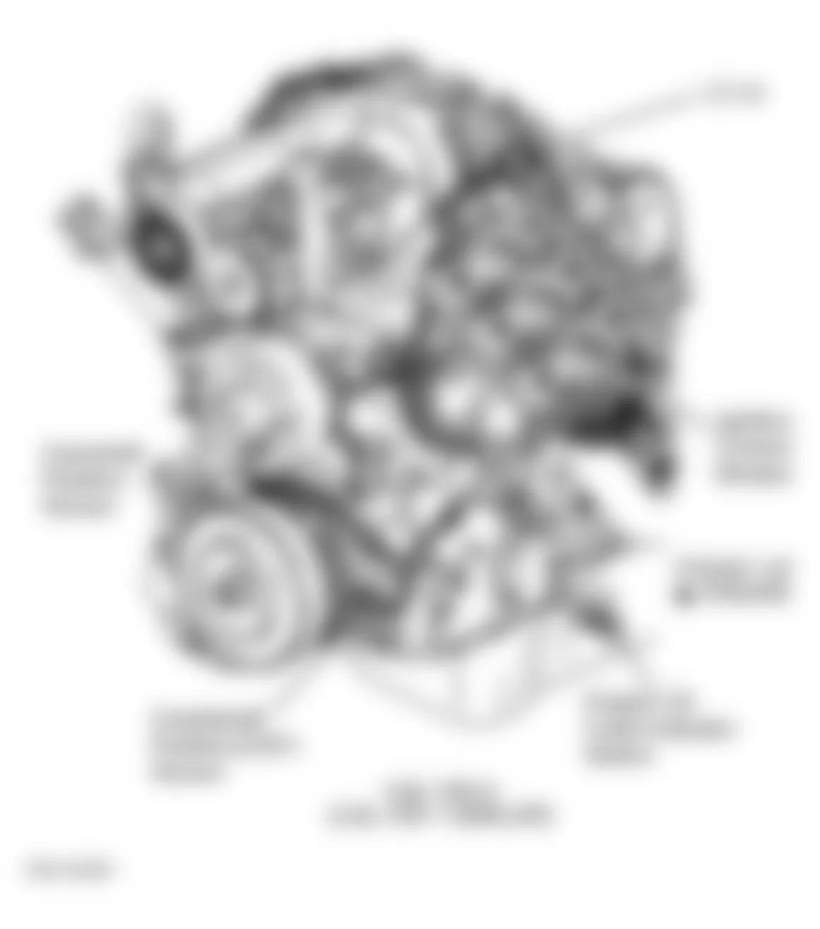 Buick Regal GS 1997 - Component Locations -  Front Of Engine (3.8L VIN K)