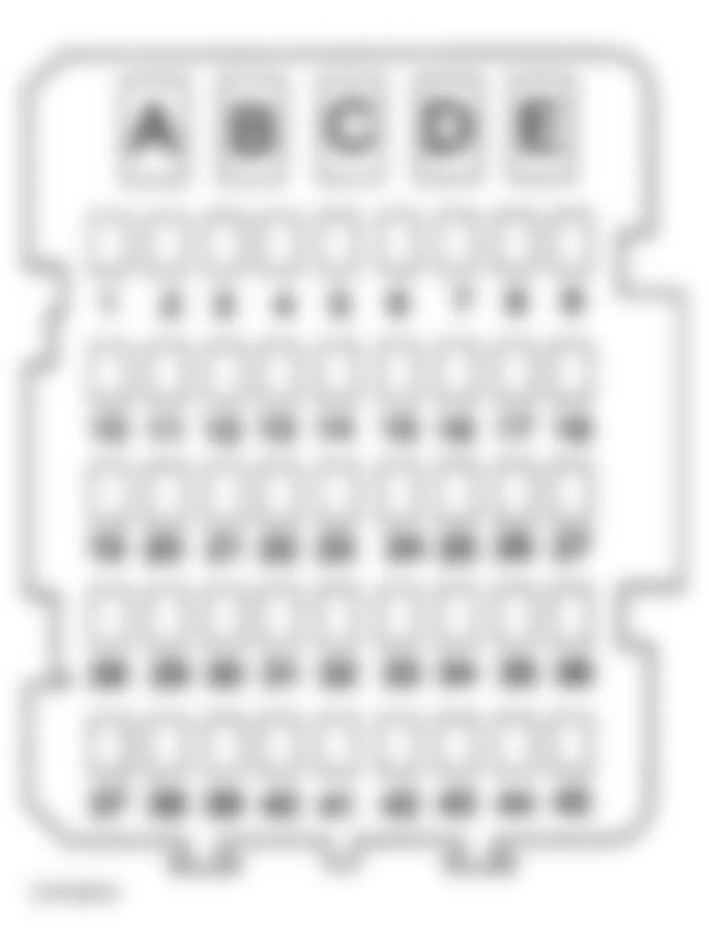 Buick Regal LS 1997 - Component Locations -  Identifying Instrument Panel Fuse Block Components (Century & Regal)