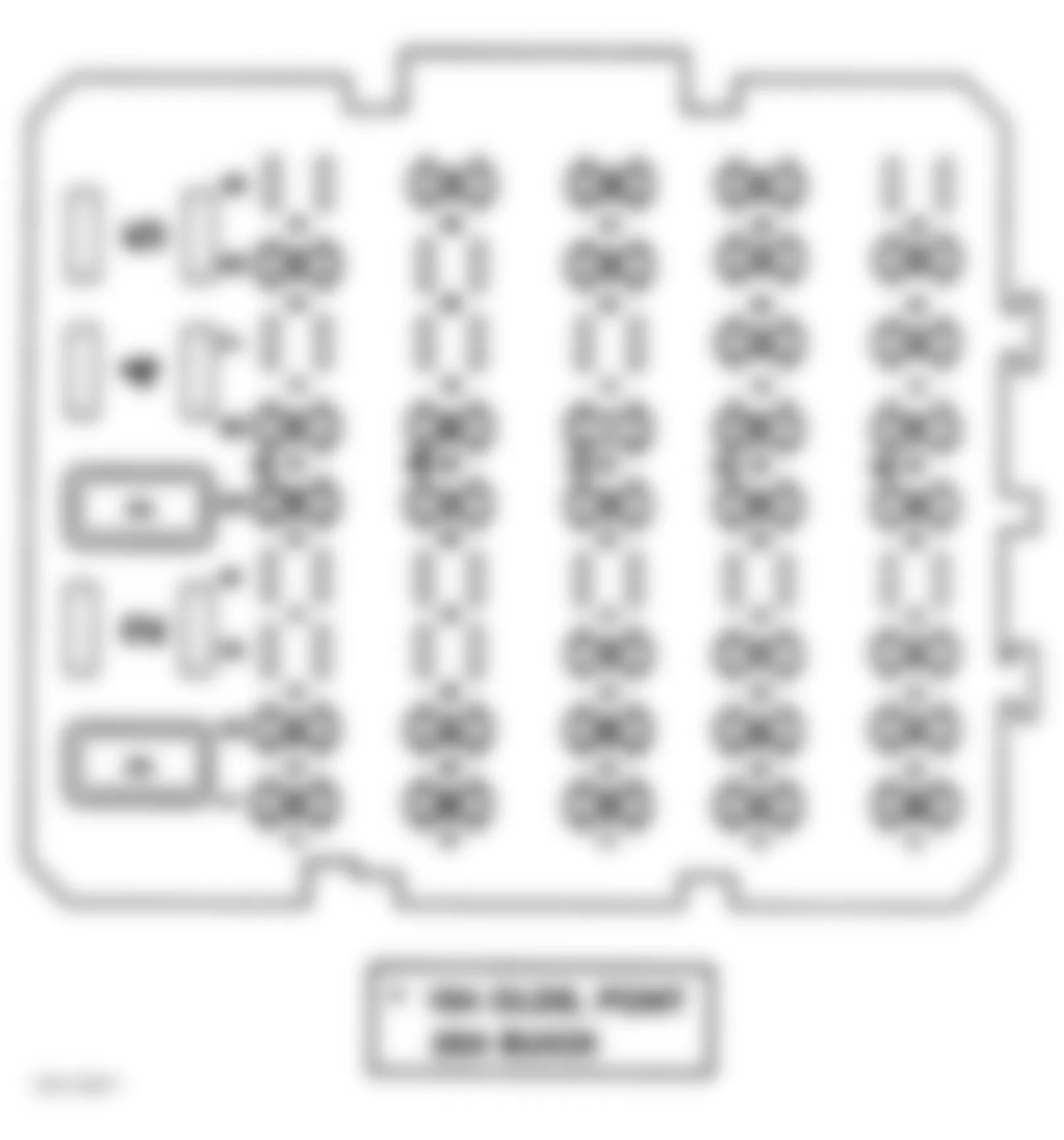 Buick LeSabre Limited 1998 - Component Locations -  Identifying Instrument Panel Fuse Block Components