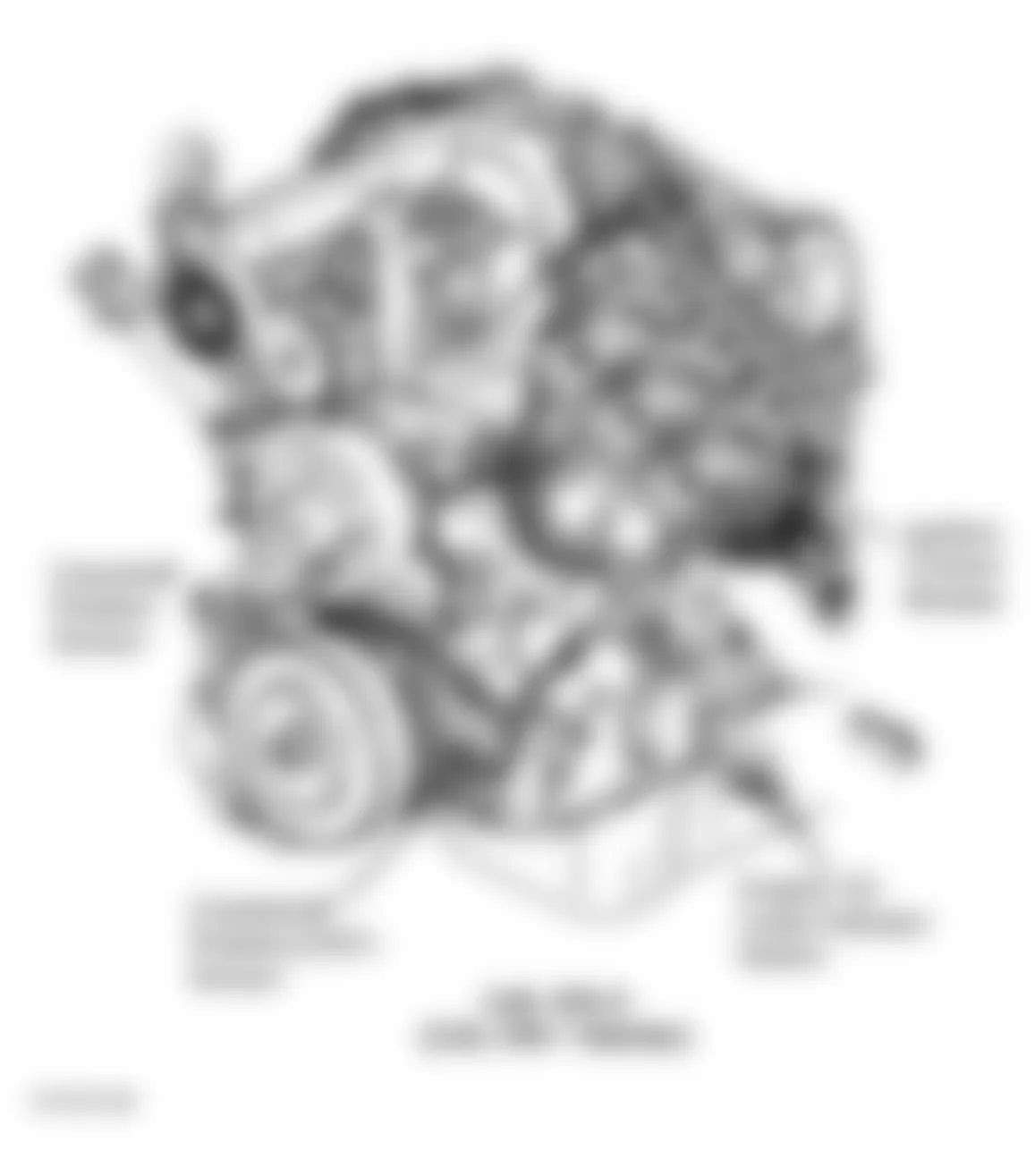 Buick Regal GS 1998 - Component Locations -  Front Of Engine (3.8L VIN K)