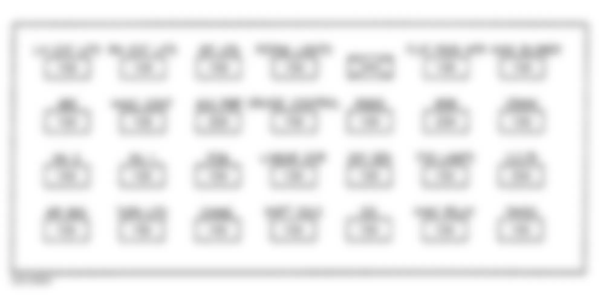 Buick Riviera 1998 - Component Locations -  Identifying Instrument Panel Fuse Block Fuses (Aurora)