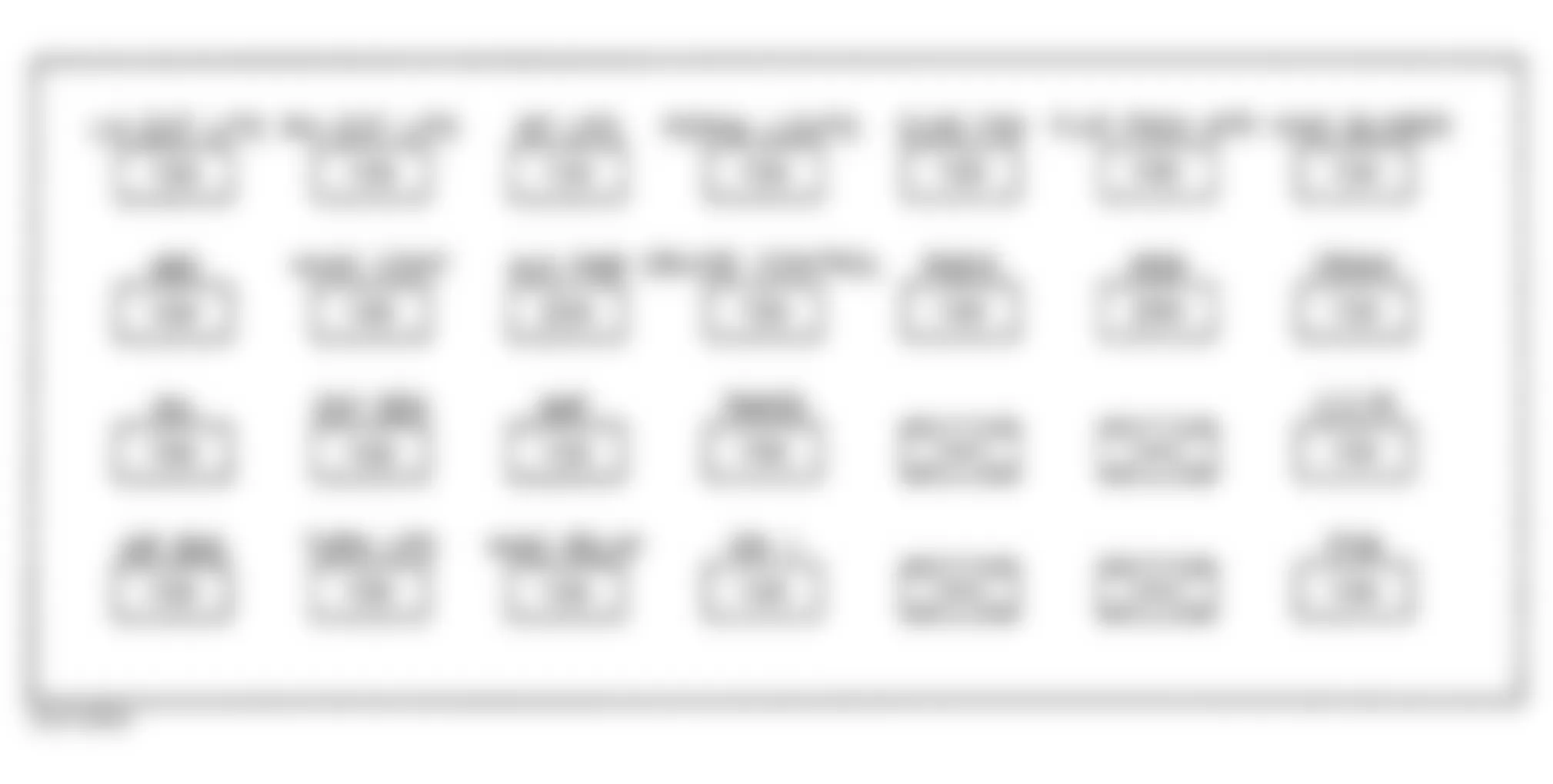 Buick Riviera 1998 - Component Locations -  Identifying Instrument Panel Fuse Block Fuses (Riviera)