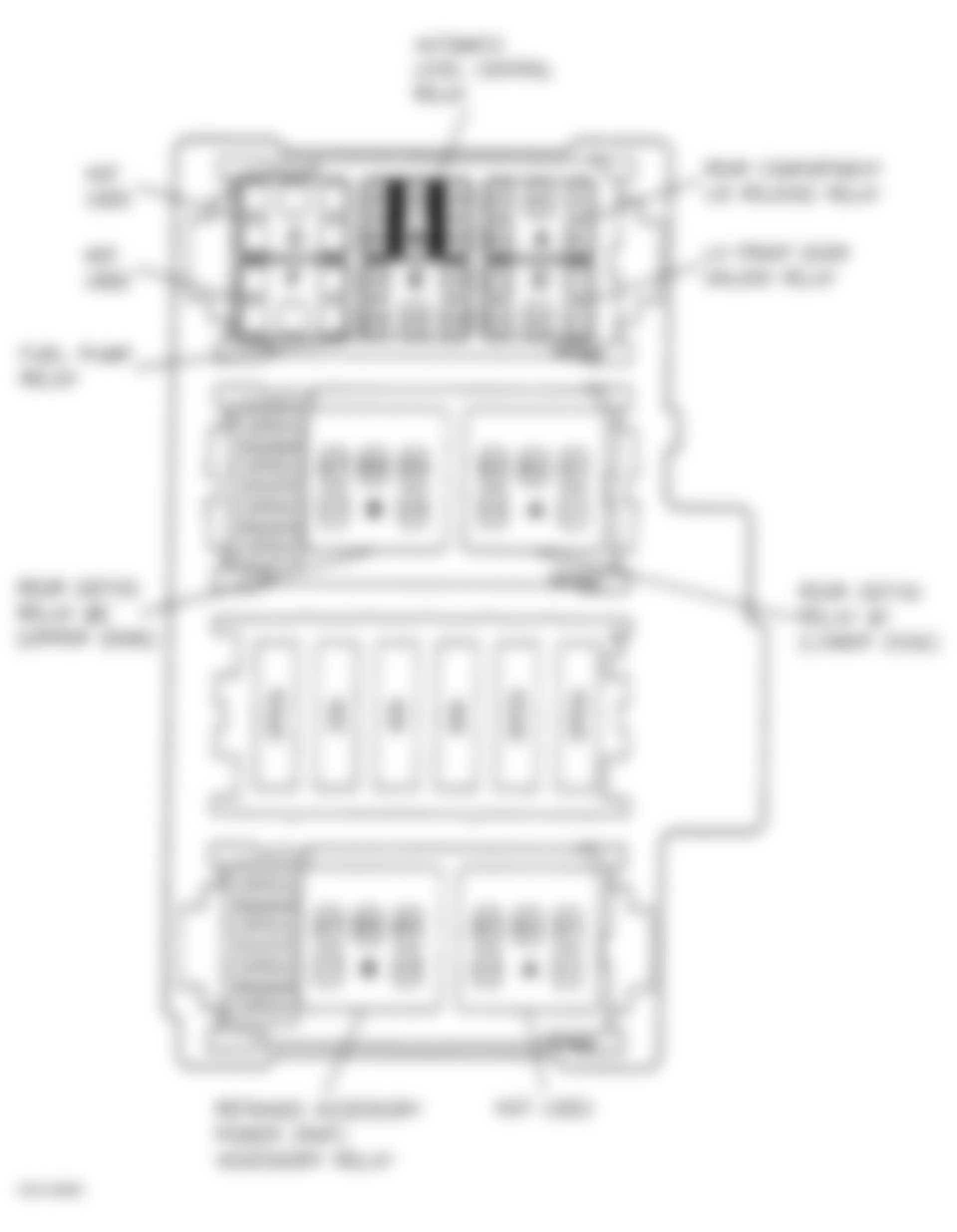 Buick Riviera 1998 - Component Locations -  Identifying Left Rear Power Distribution Center Components