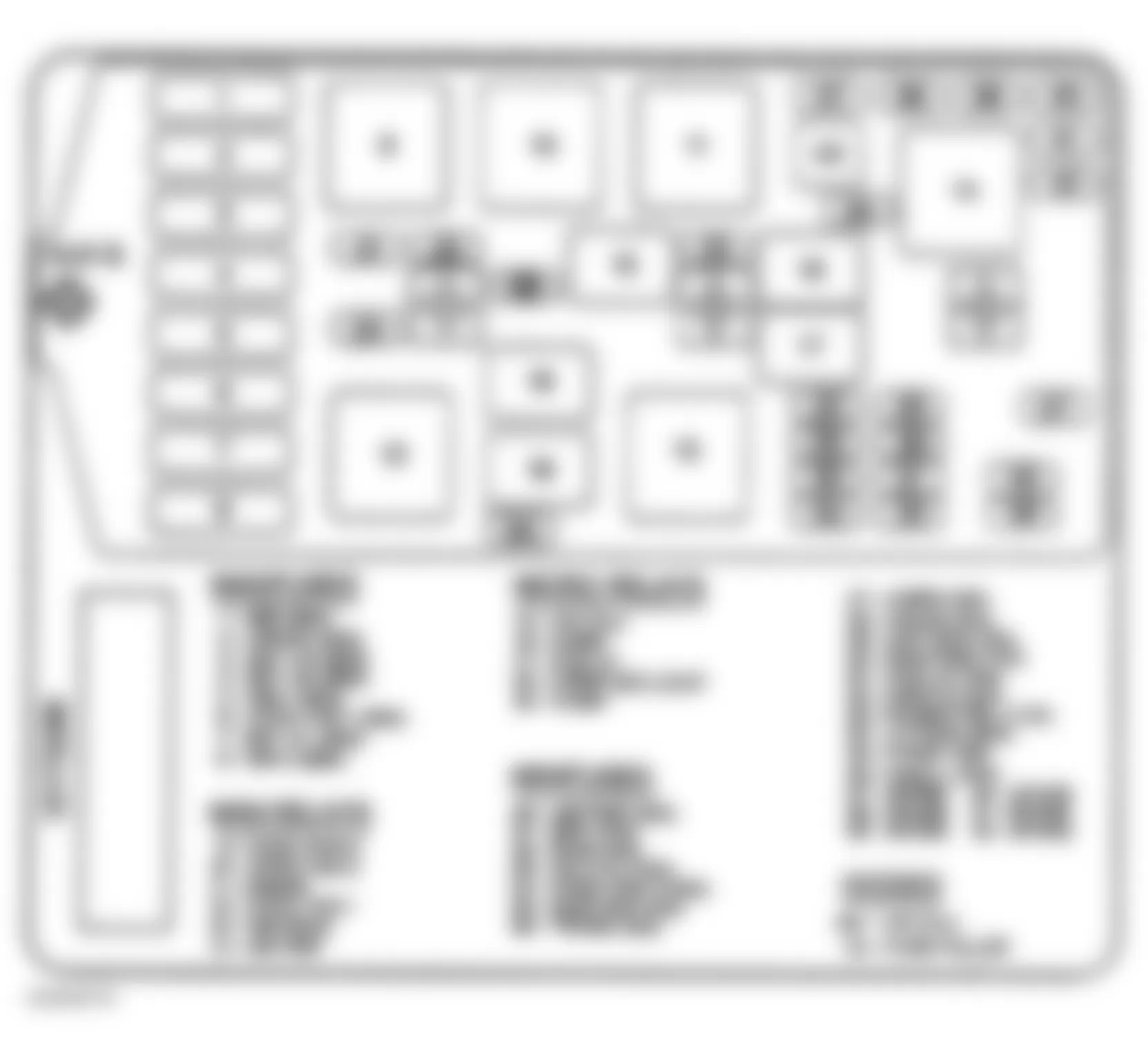 Buick Century Limited 1999 - Component Locations -  Identifying Underhood Accessory Wiring Junction Block Components