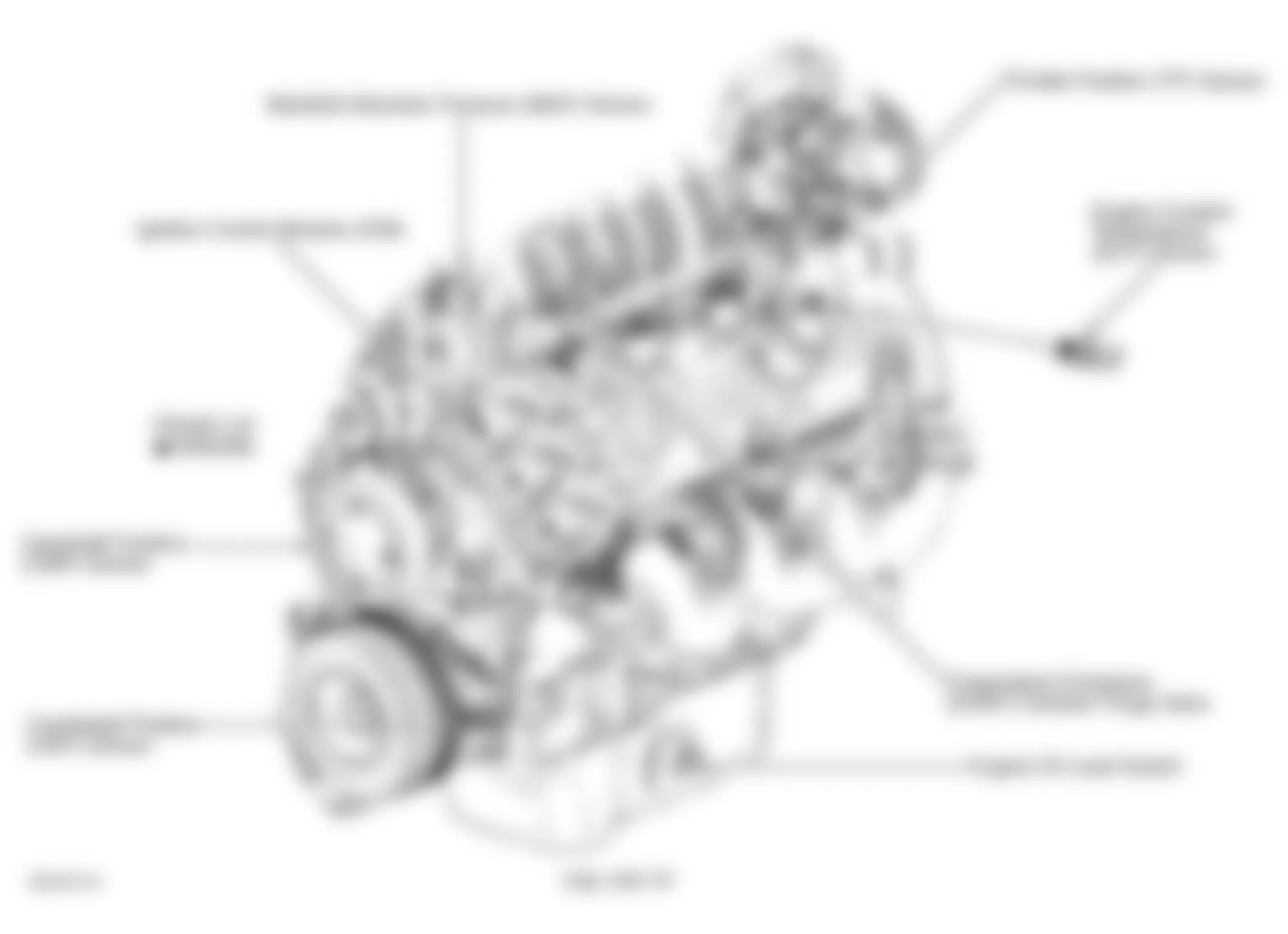 Buick LeSabre Custom 1999 - Component Locations -  Front Of Engine (3.8L VIN K)