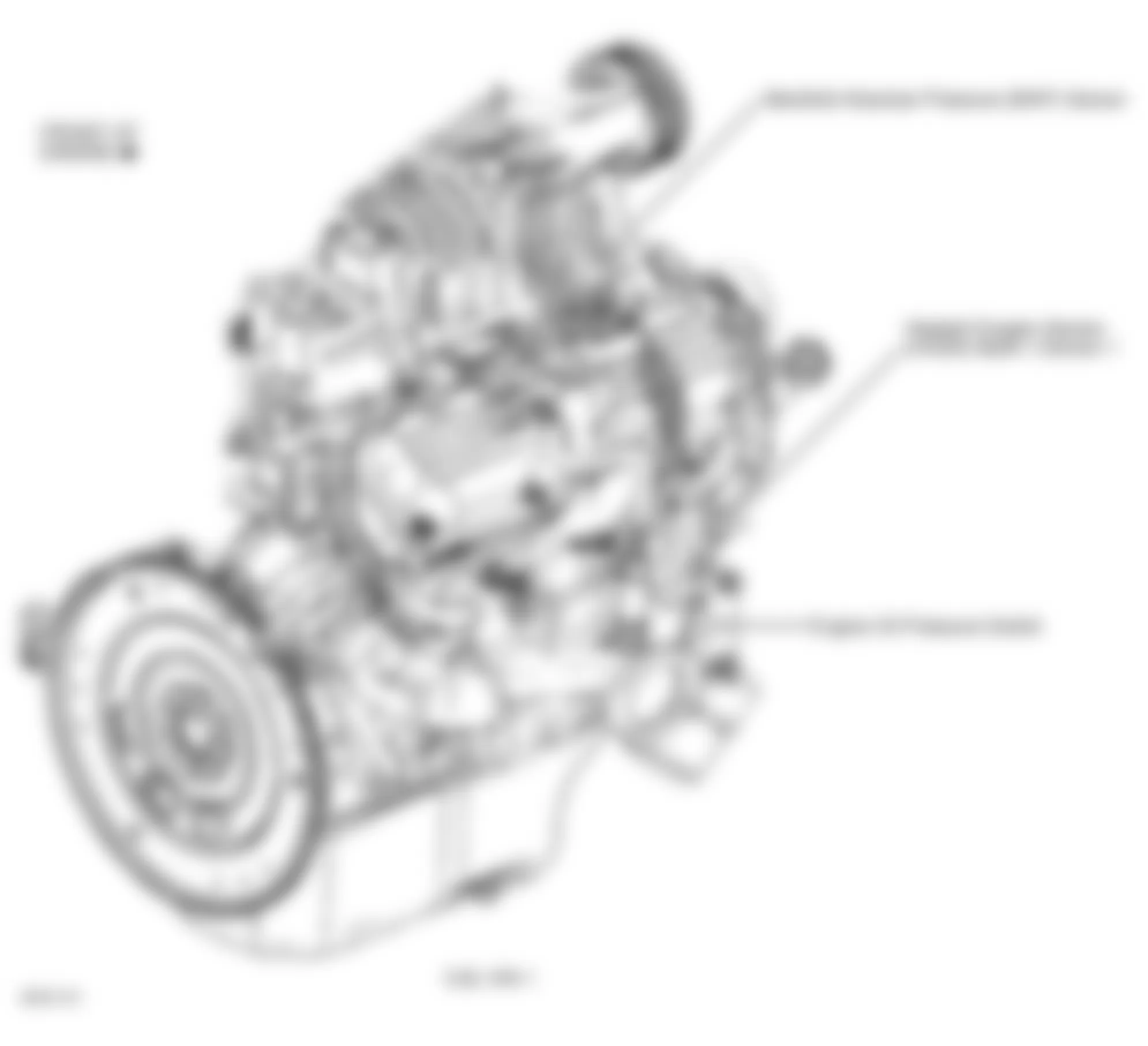 Buick LeSabre Limited 1999 - Component Locations -  Rear Of Engine (3.8L VIN 1)