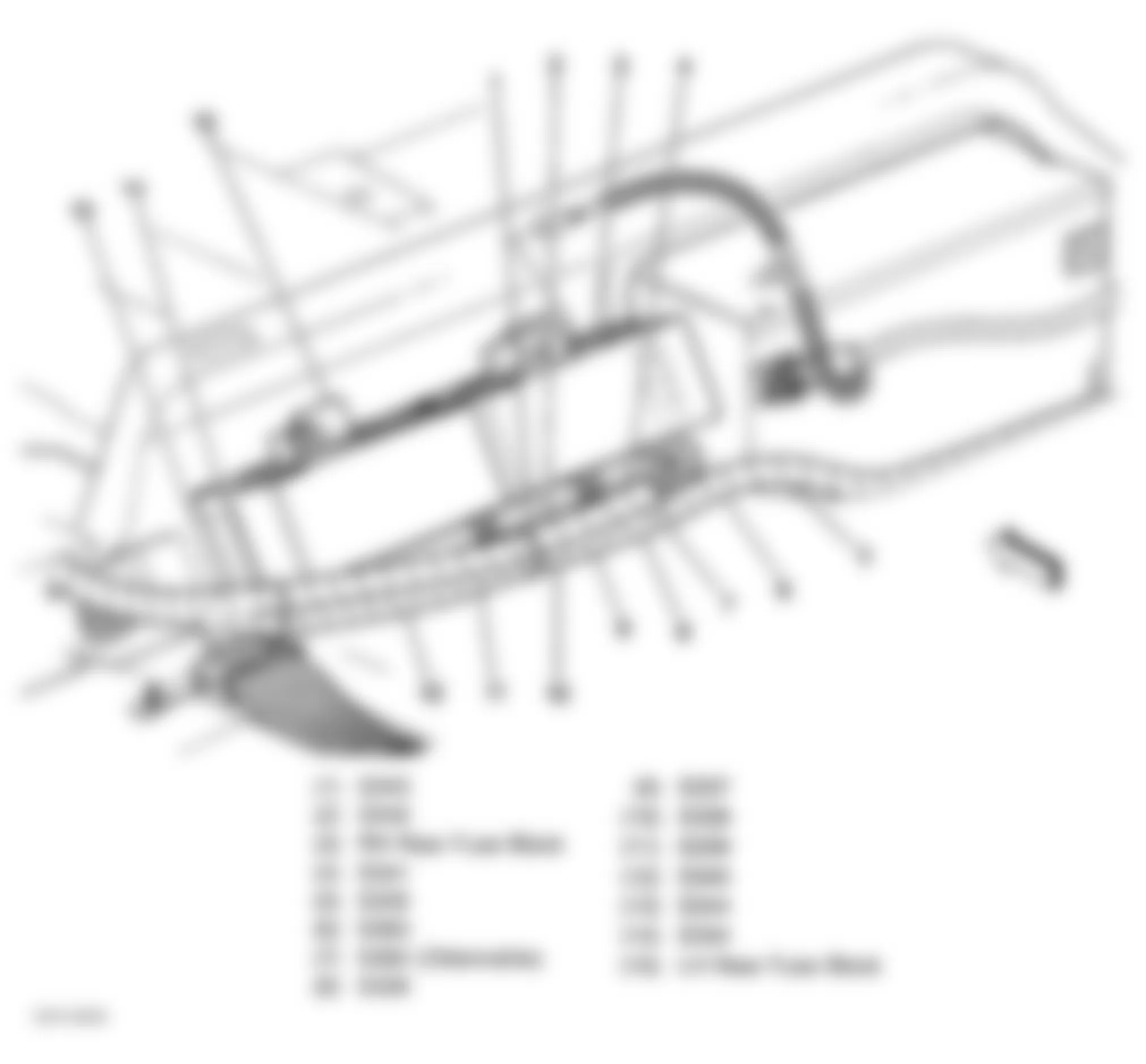 Buick Riviera 1999 - Component Locations -  Locating Left & Right Hand Rear Fuse Blocks