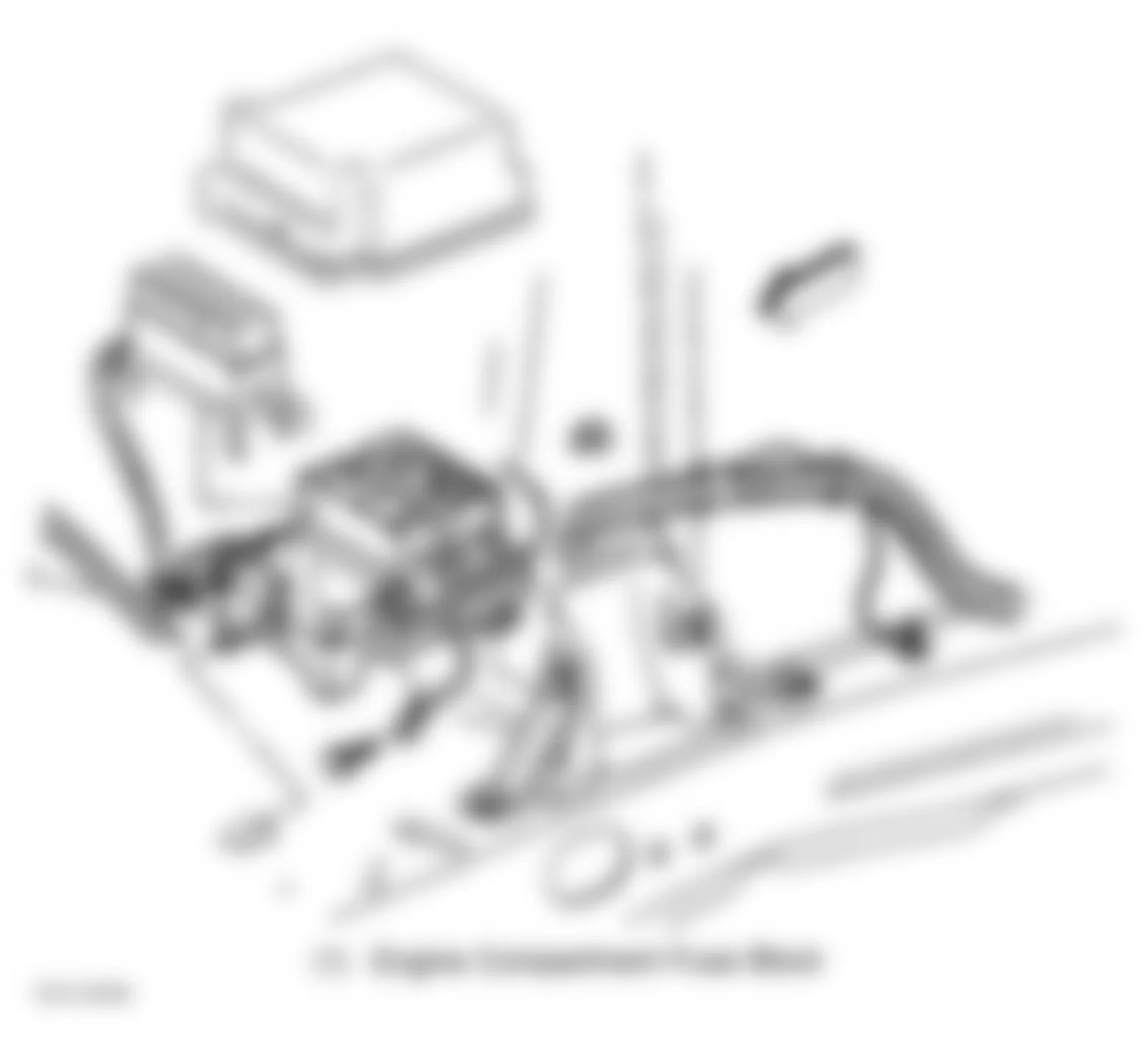 Buick Riviera 1999 - Component Locations -  Locating Engine Compartment Fuse Block