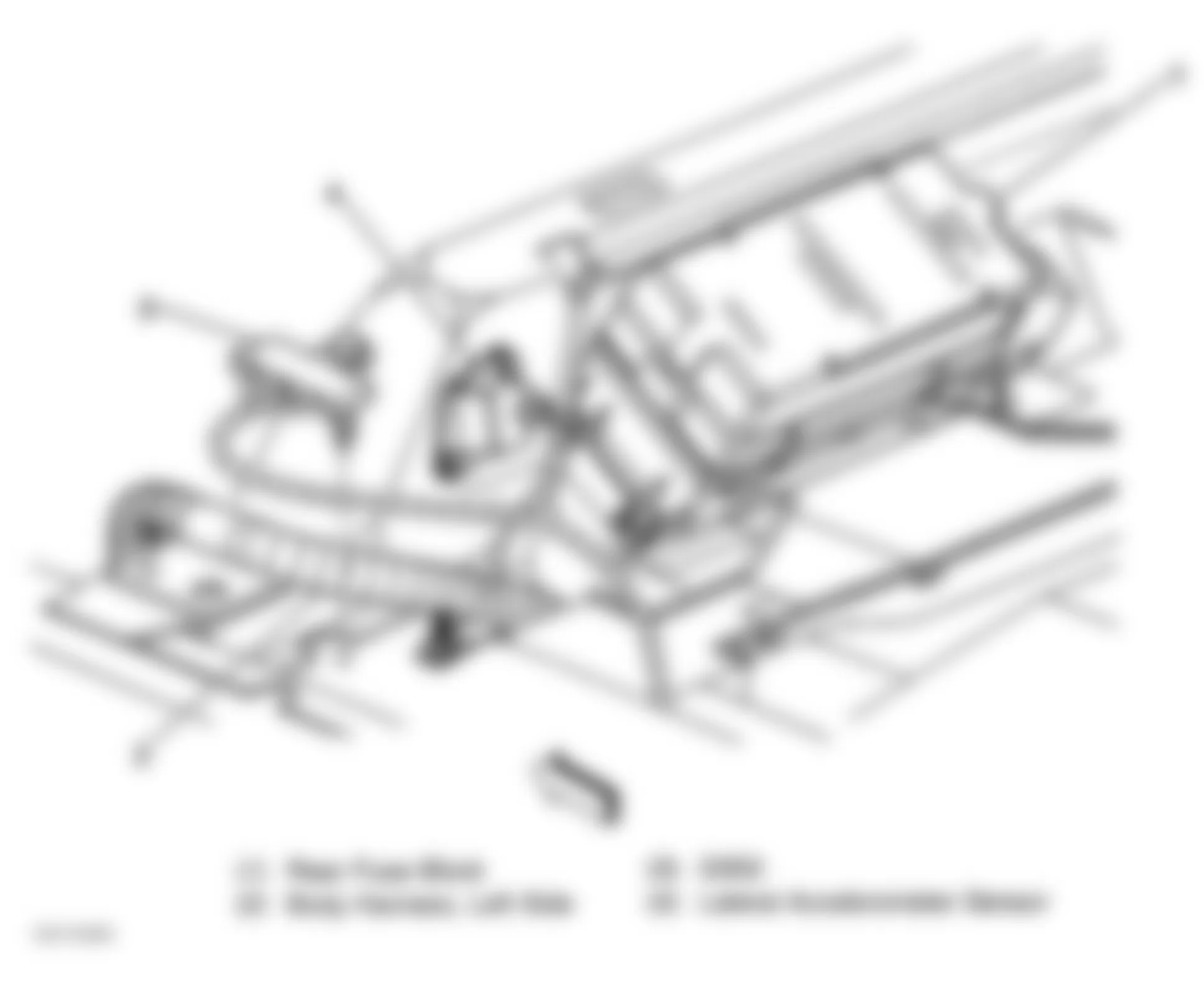 Buick LeSabre Custom 2000 - Component Locations -  Locating Rear Fuse Block (2000 Bonneville)