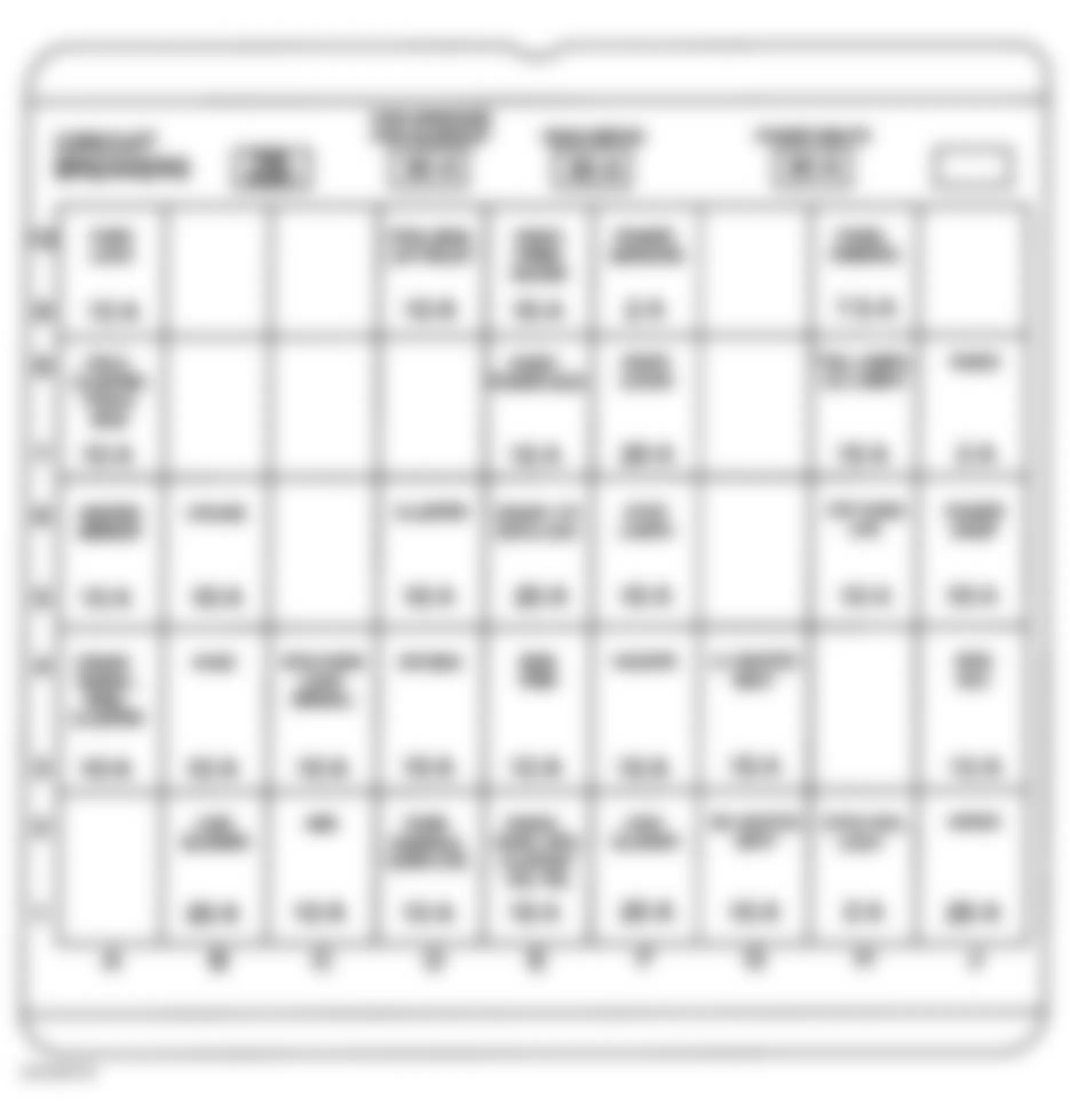 Buick Regal LS 2000 - Component Locations -  Instrument Panel Fuse Block Components