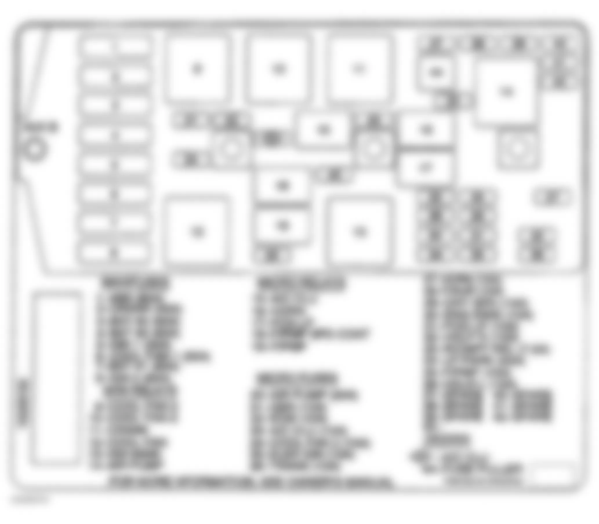 Buick Regal LS 2000 - Component Locations -  Identifying Underhood Accessory Wiring Junction Block Components