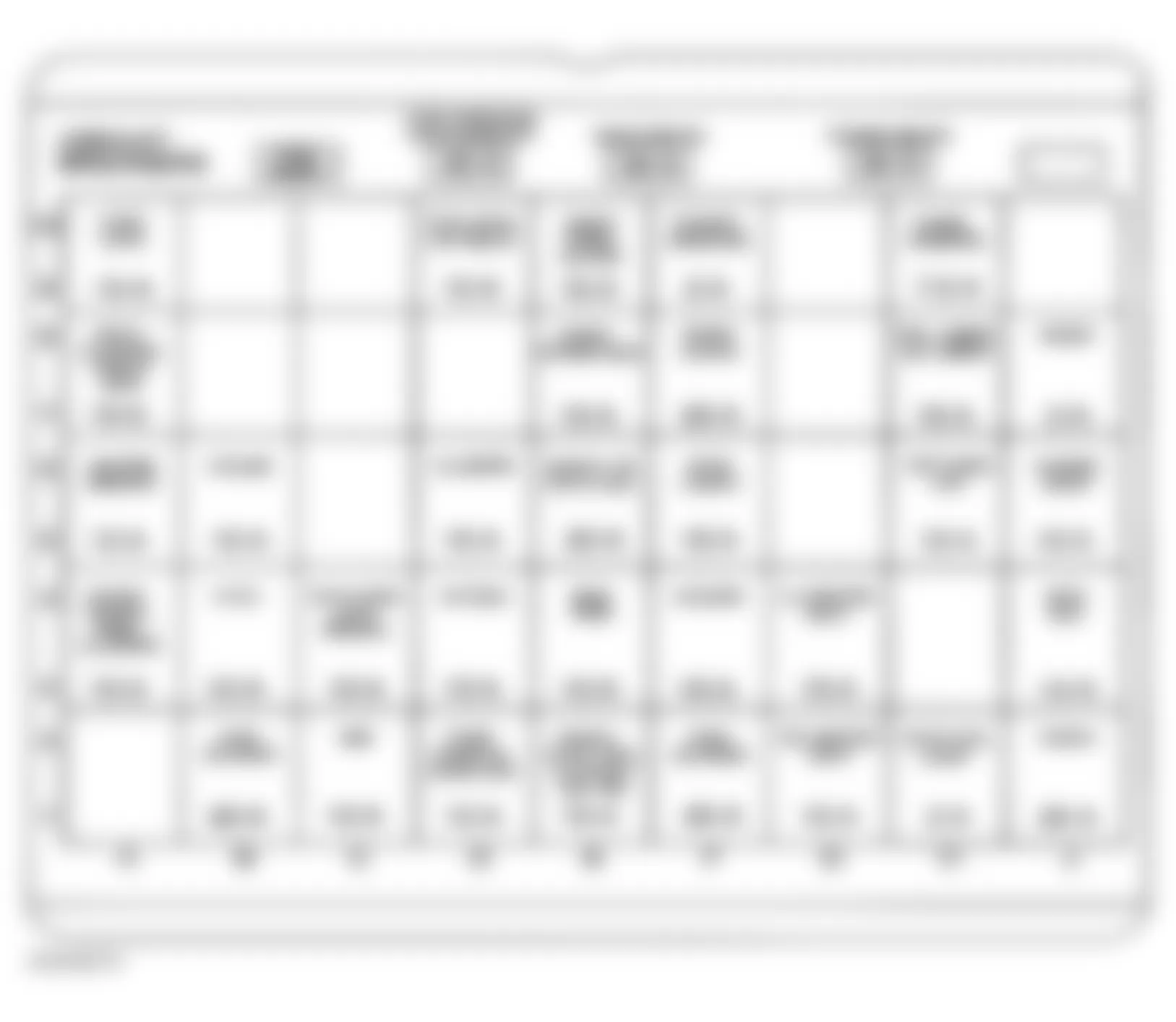 Buick Century Limited 2001 - Component Locations -  Identifying Instrument Panel Fuse Block Components