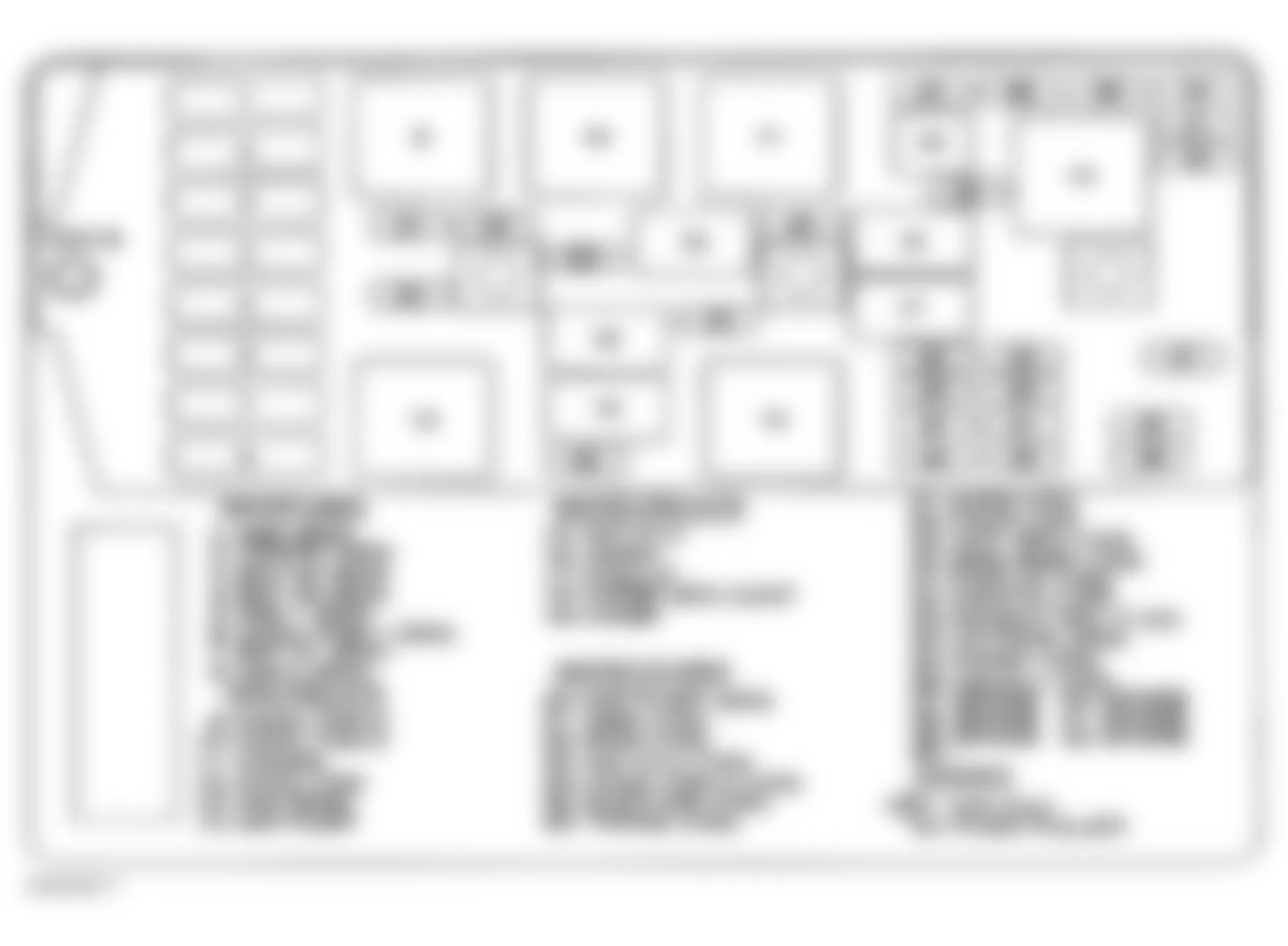 Buick Century Limited 2001 - Component Locations -  Identifying Underhood Electrical Center Components