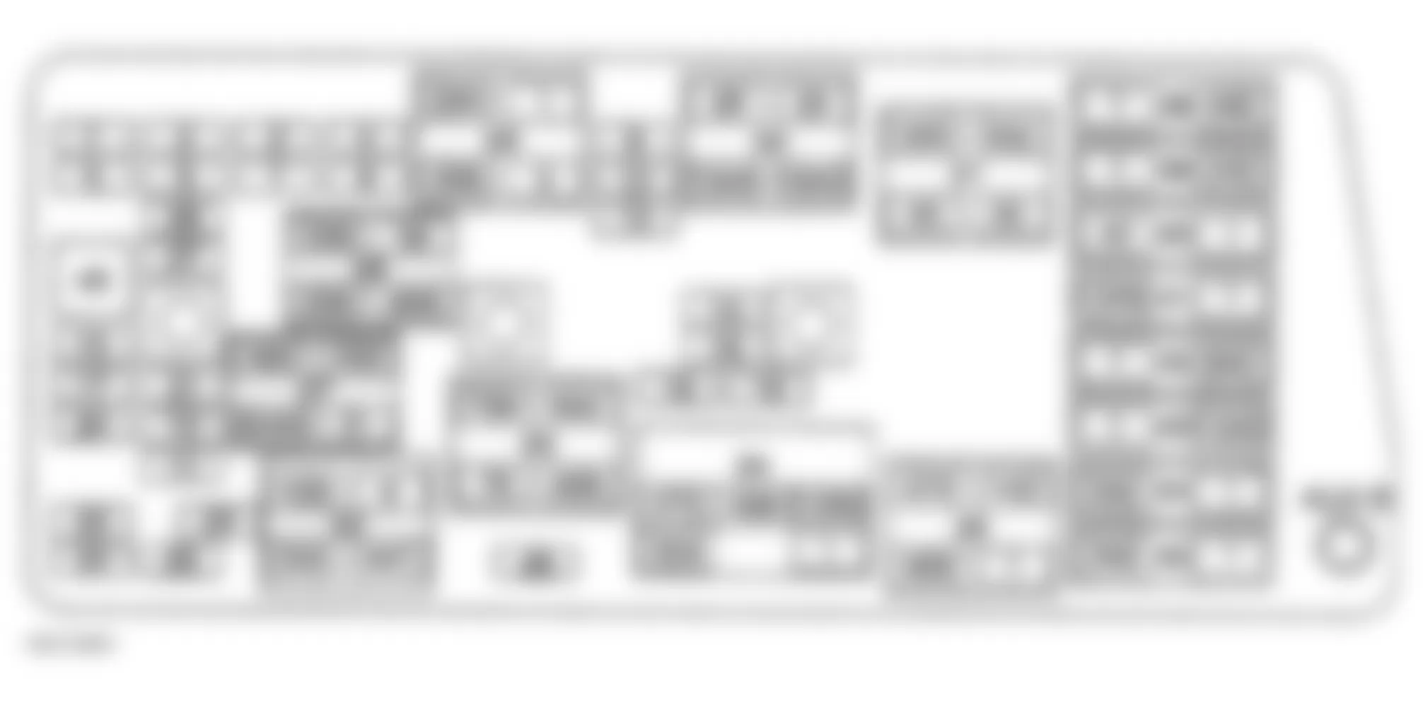 Buick Park Avenue Ultra 2001 - Component Locations -  Identifying Underhood Fuse Block Components