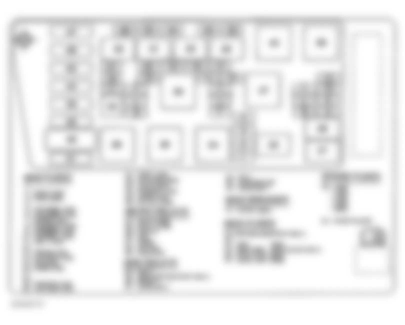 Buick LeSabre Limited 2003 - Component Locations -  Identifying Underhood Fuse Block Components