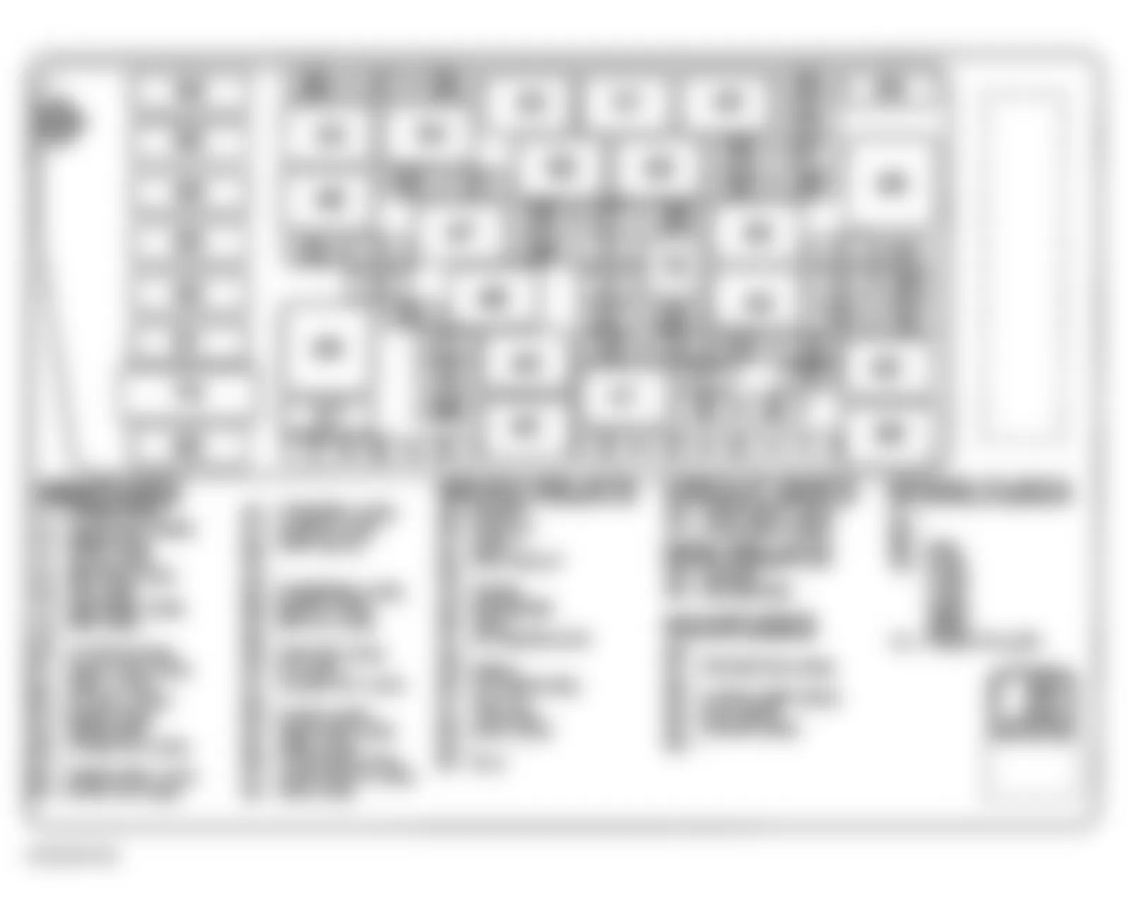 Buick LeSabre Limited 2003 - Component Locations -  Identifying Rear Fuse Block Components