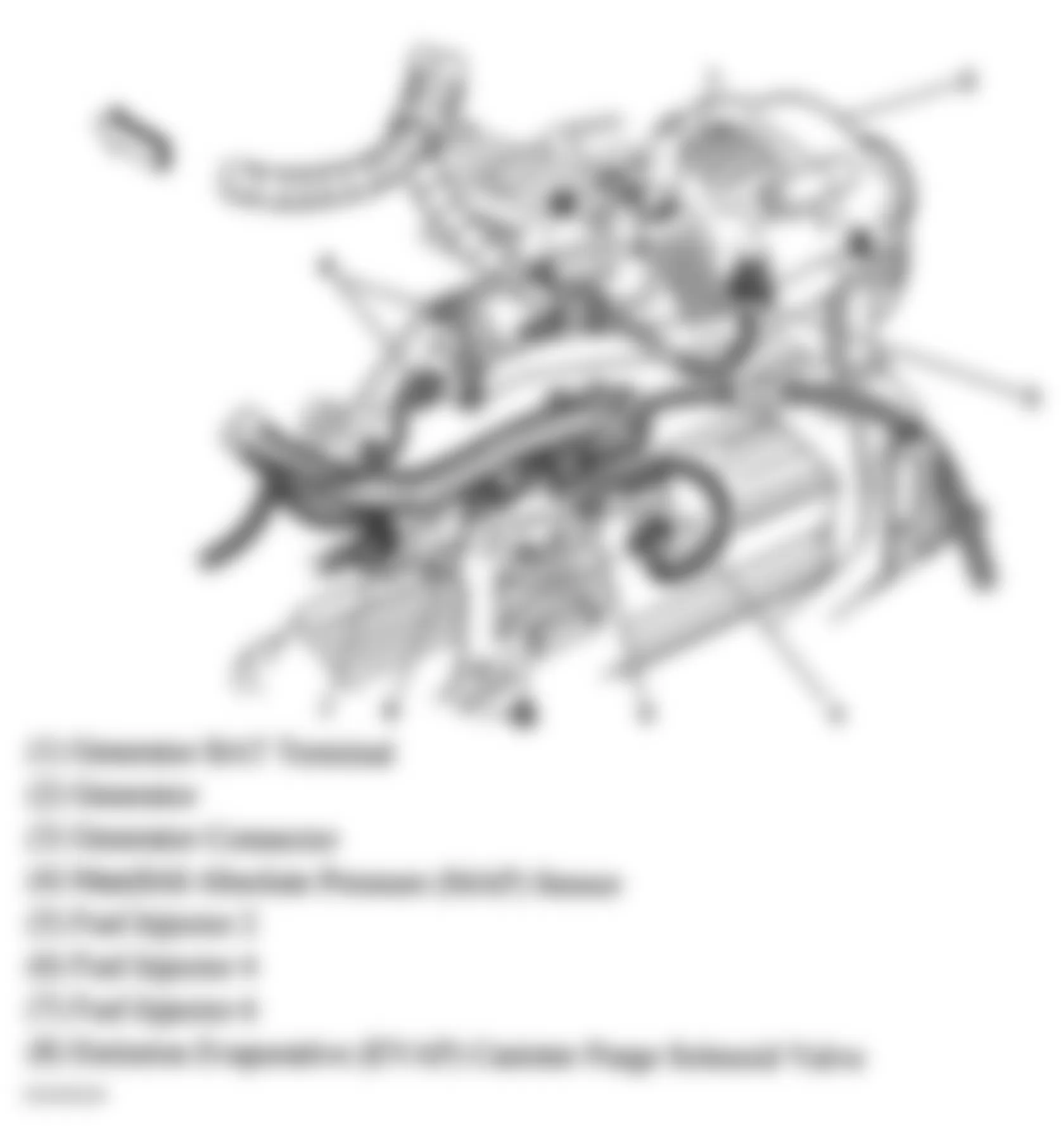 Buick Century Custom 2004 - Component Locations -  Right Side Of Engine (3.8L VIN 1)