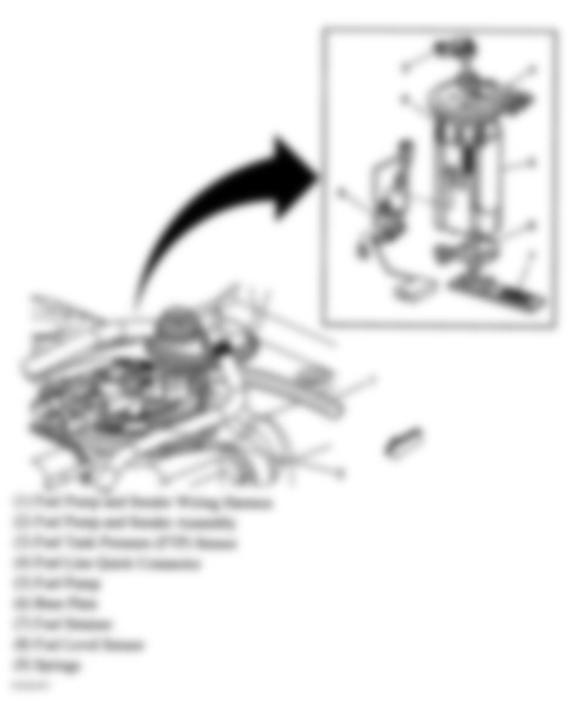 Buick Century Custom 2004 - Component Locations -  Fuel Tank