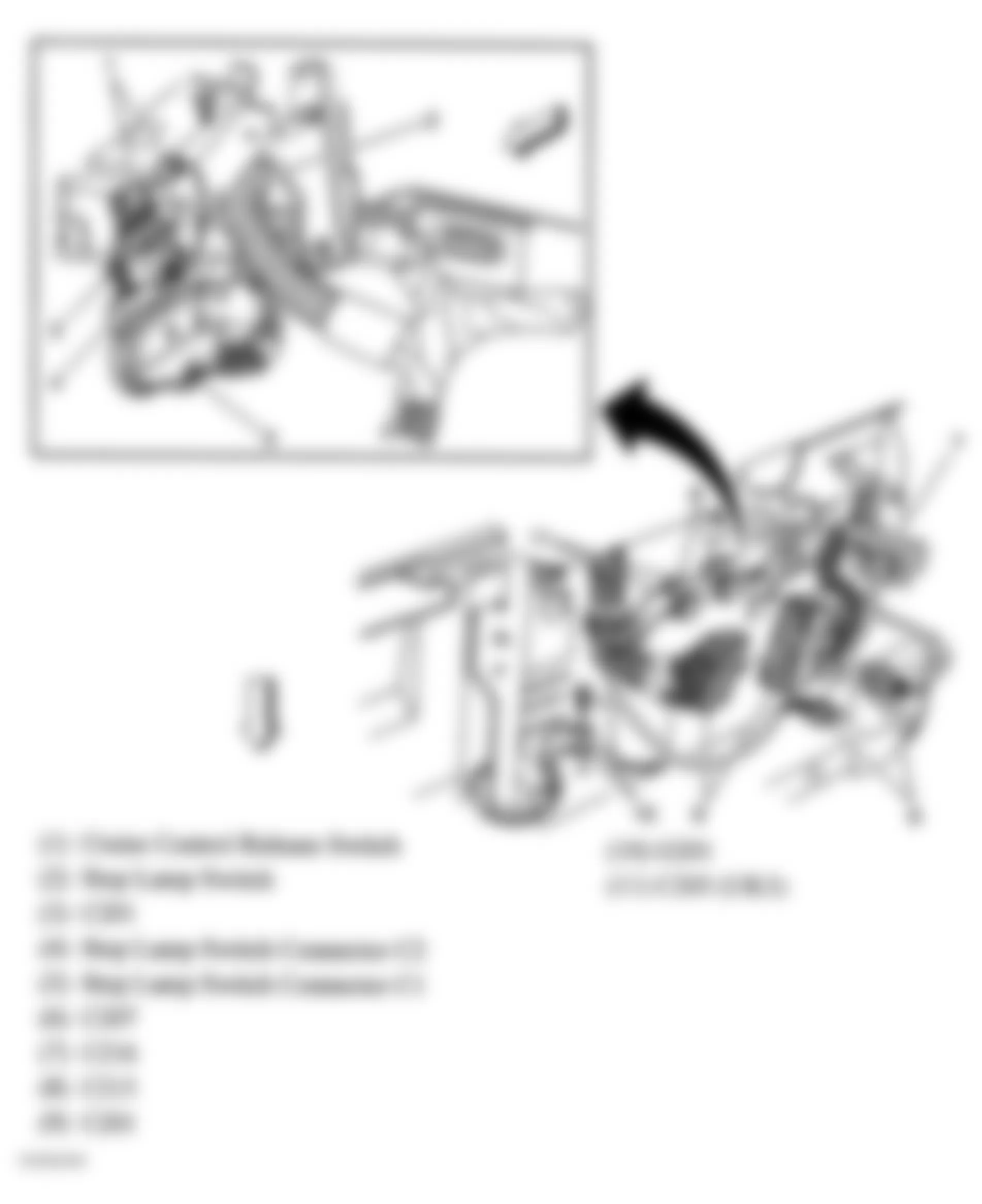 Buick Century Custom 2004 - Component Locations -  Lower Left Side Of Dash