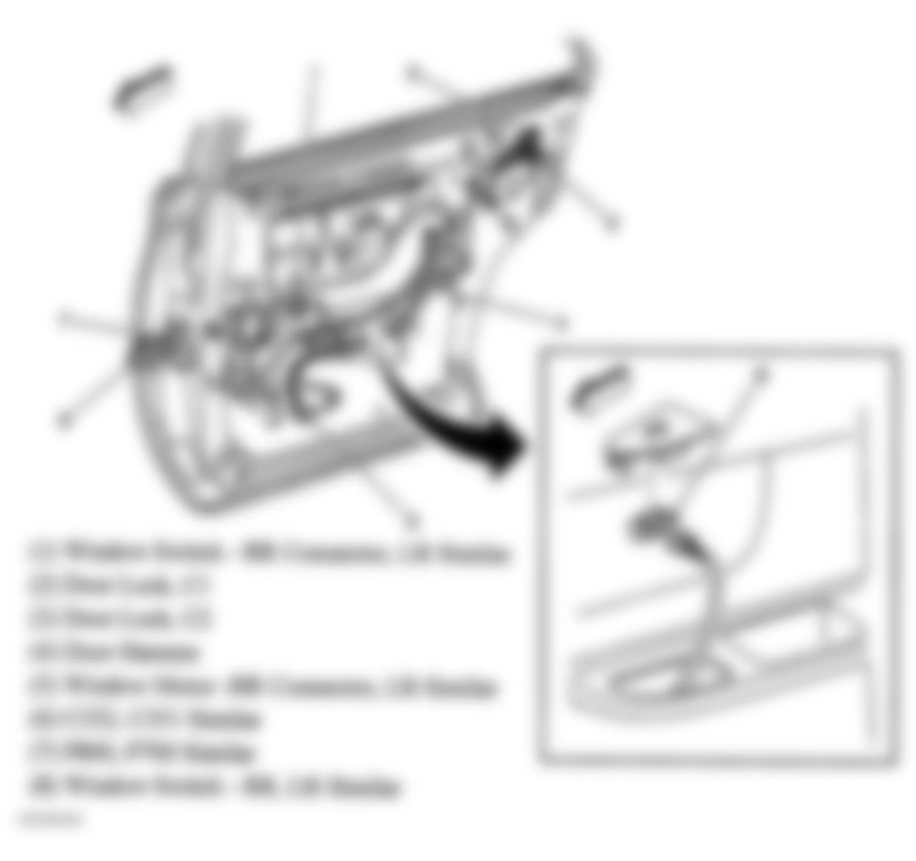 Buick Century Custom 2004 - Component Locations -  Right Rear Door