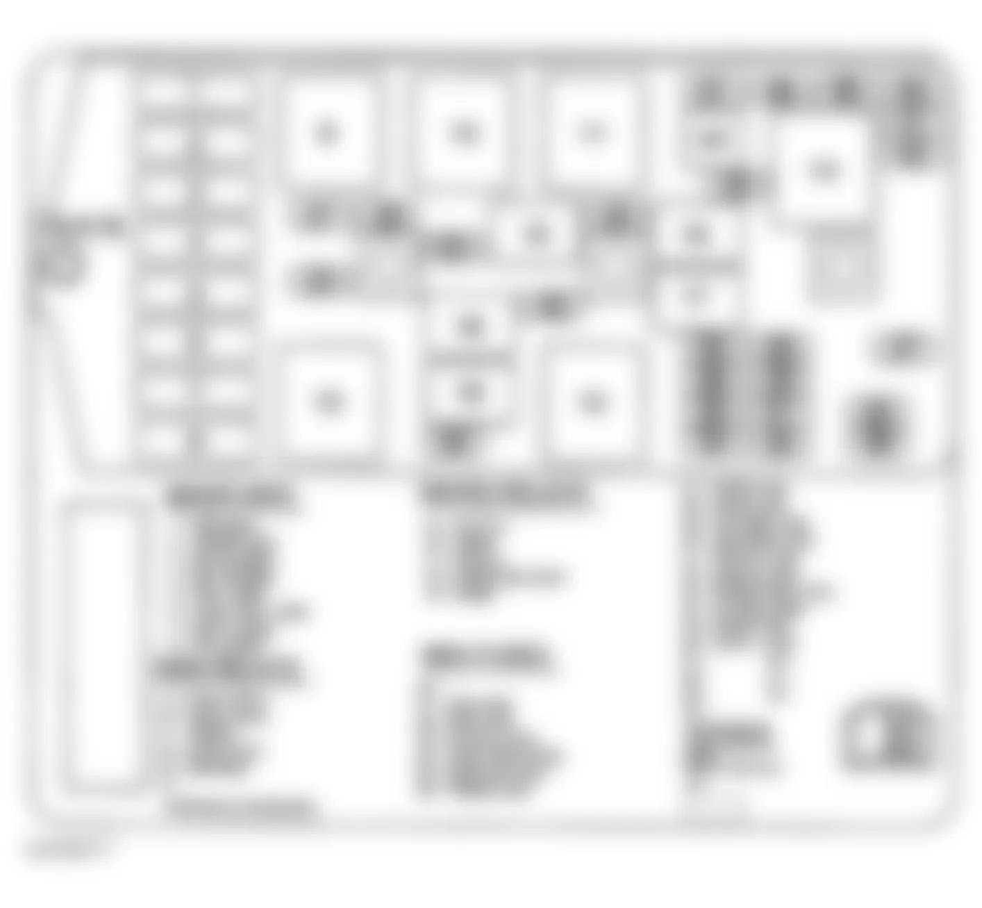 Buick Century Limited 2004 - Component Locations -  Underhood Fuse Block