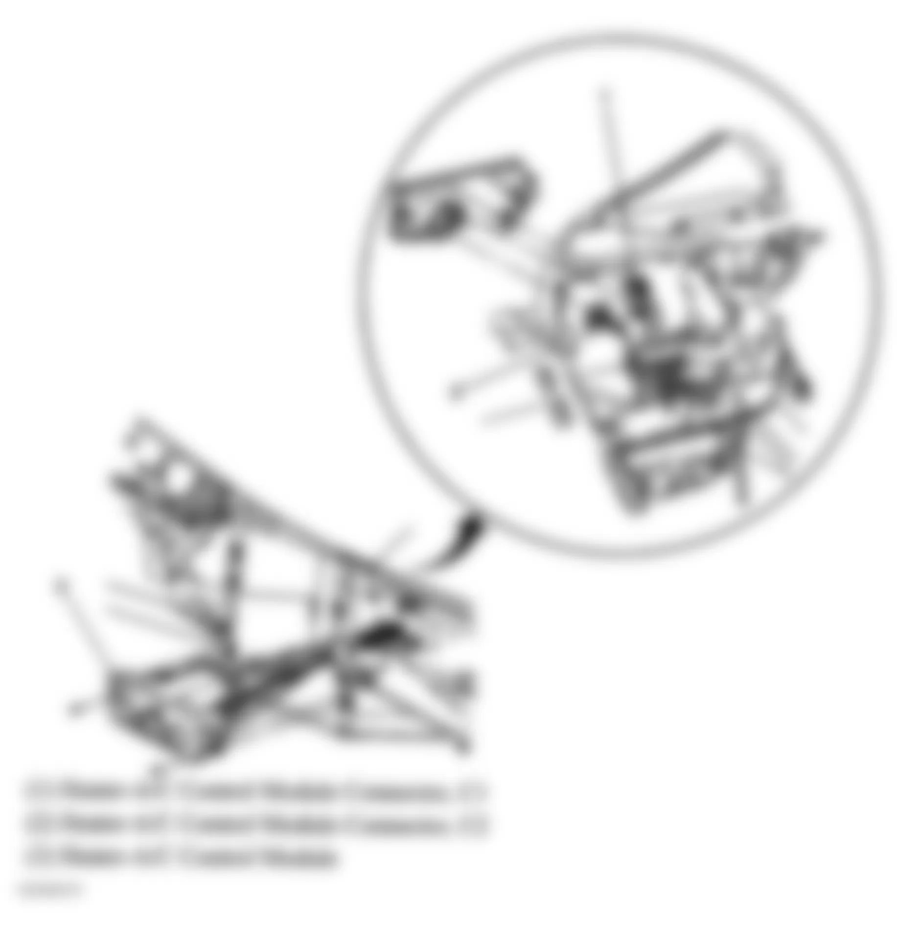 Buick Century Limited 2004 - Component Locations -  Lower Center Of Dash
