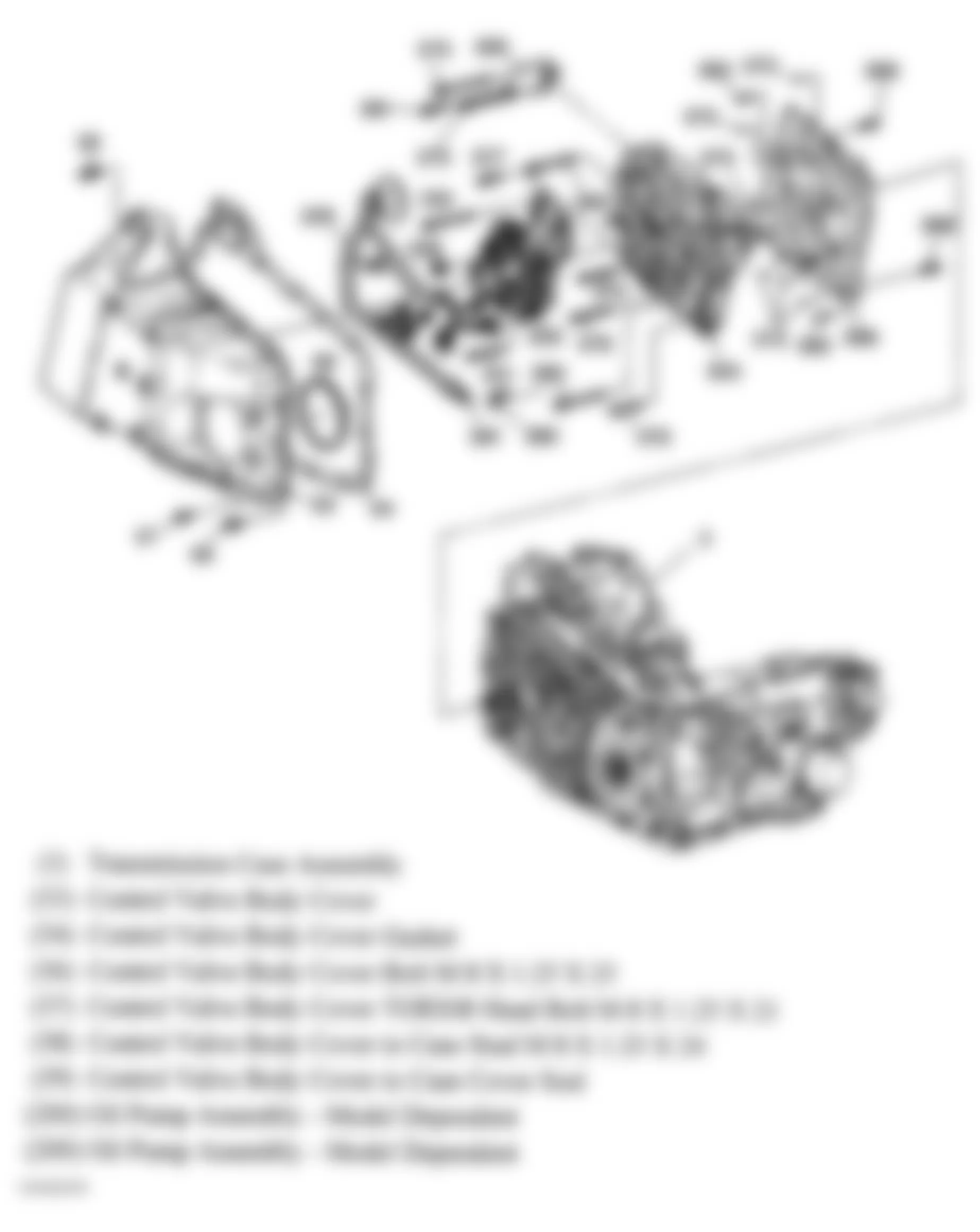 Buick Century Limited 2004 - Component Locations -  Transmission Case (1 Of 2)