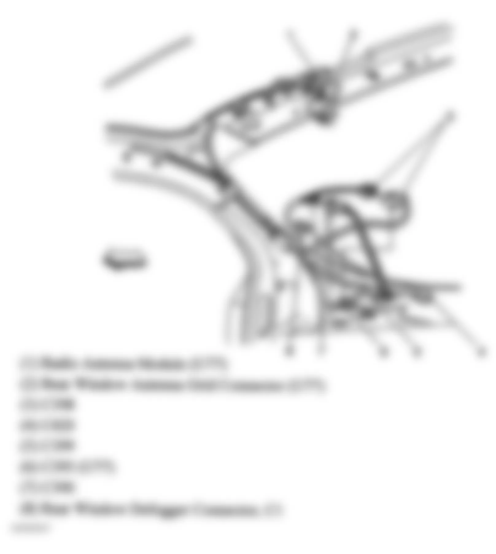 Buick Century Limited 2004 - Component Locations -  Right C Pillar