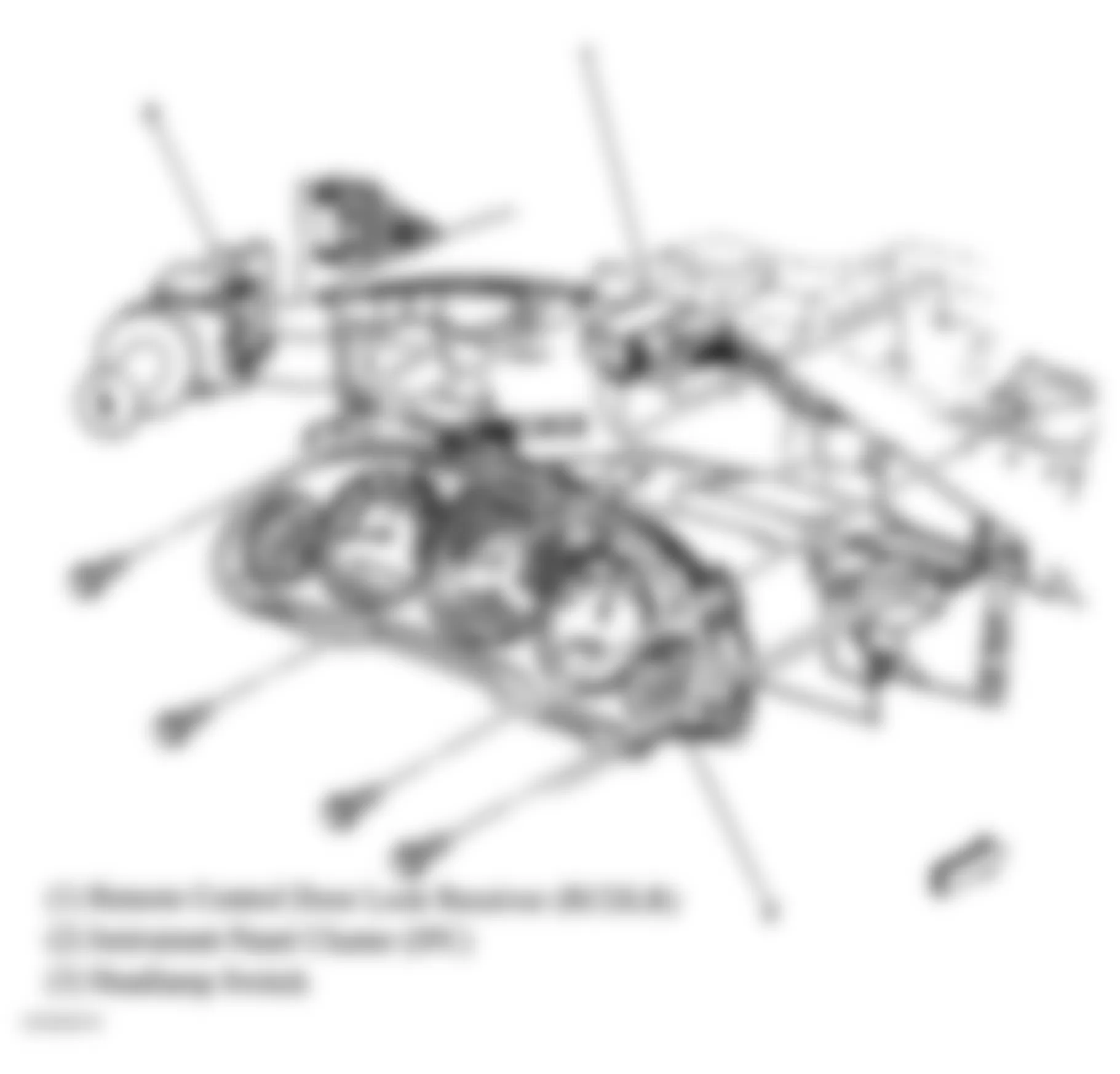 Buick Century Limited 2004 - Component Locations -  Left Side Of Dash