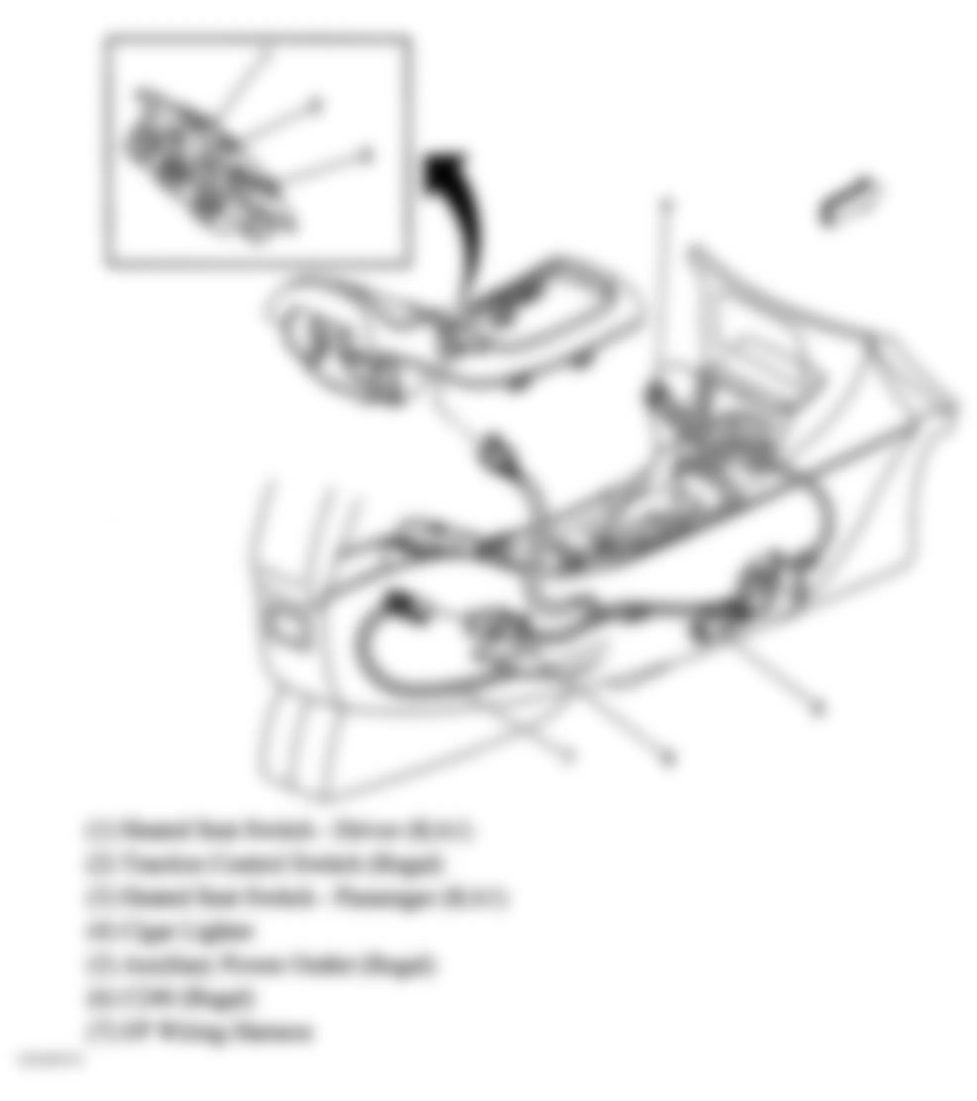 Buick Century Limited 2004 - Component Locations -  Center Console