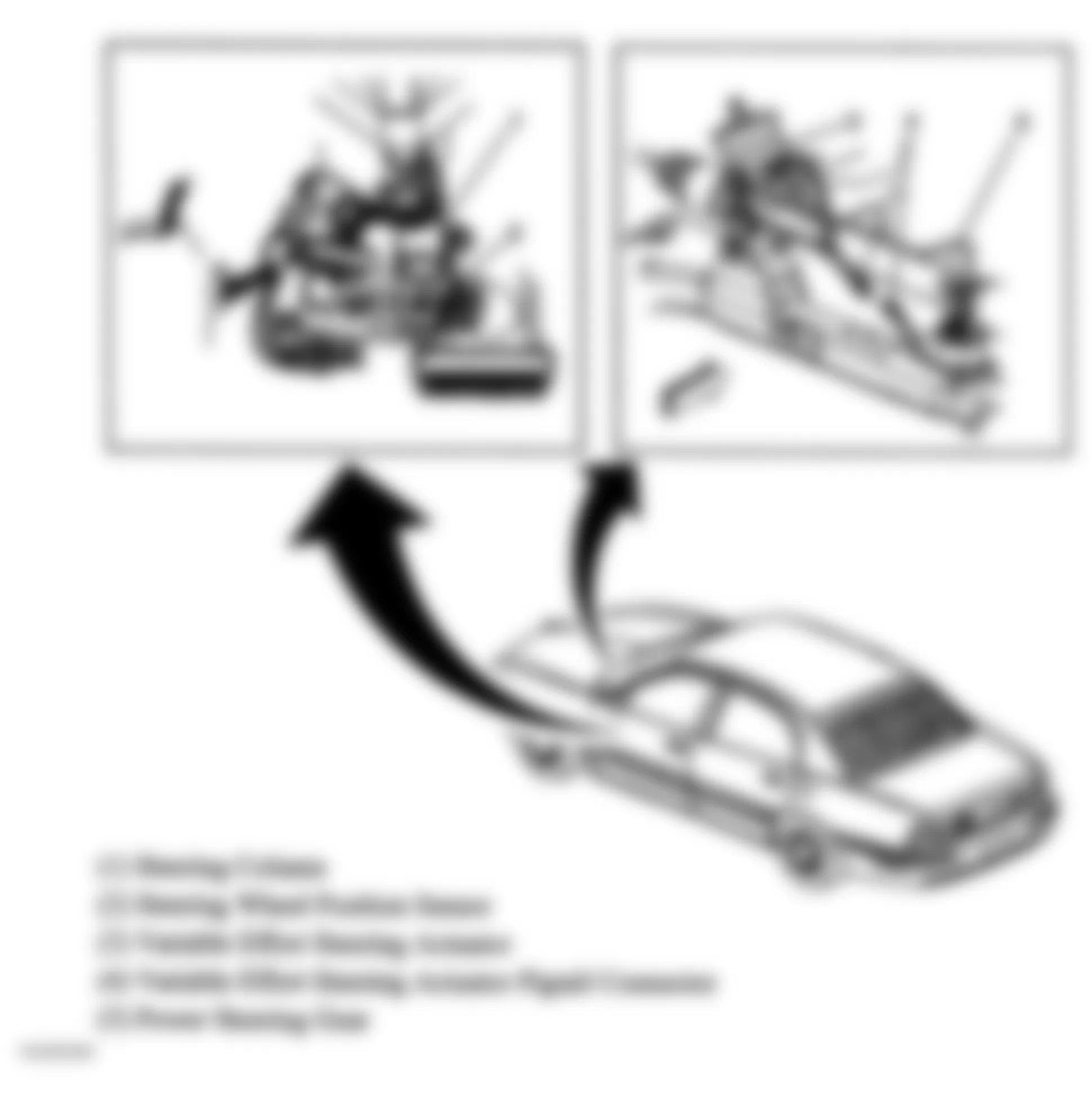 Buick Park Avenue 2004 - Component Locations -  Steering Components