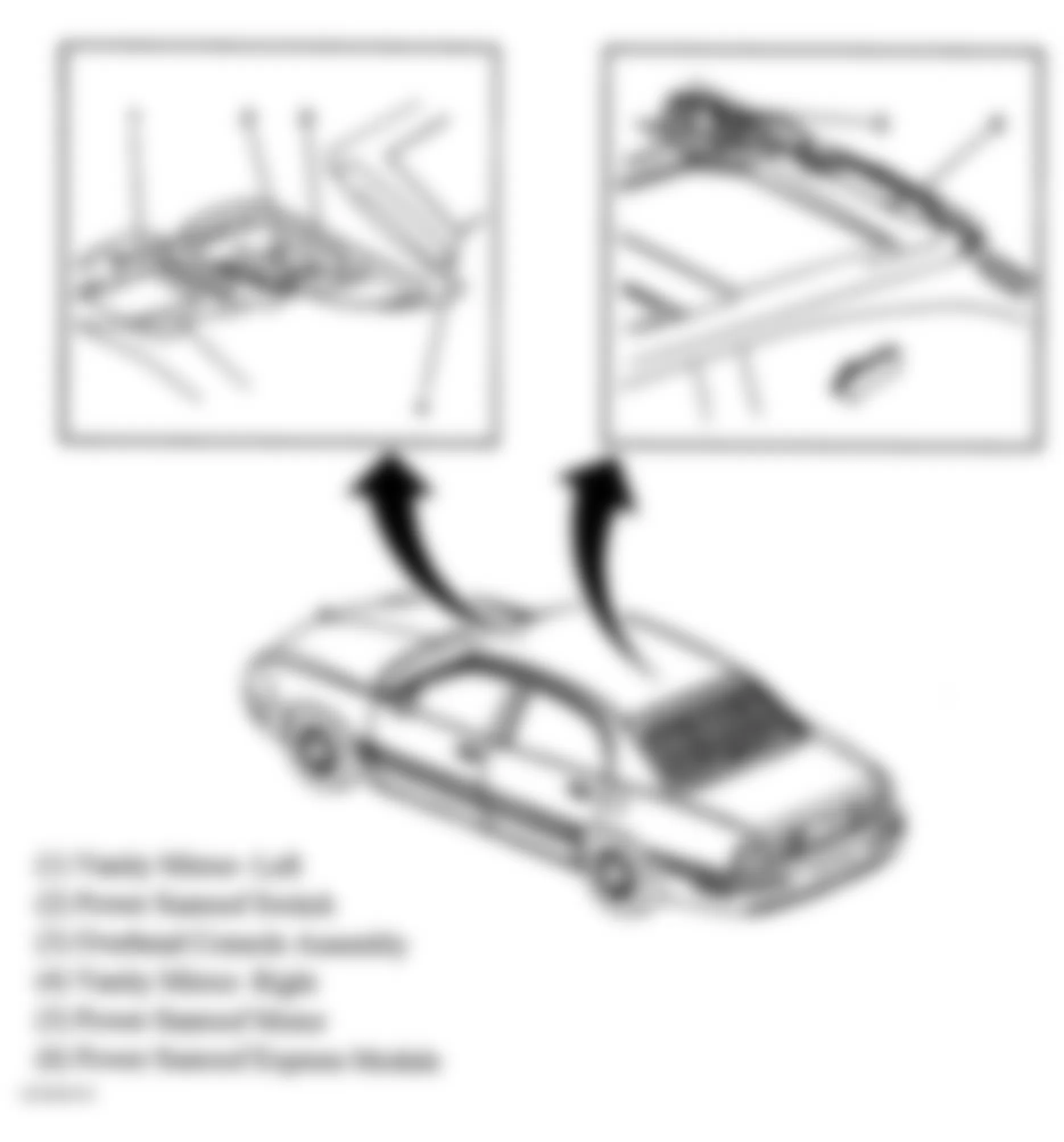 Buick Park Avenue 2004 - Component Locations -  Roof Components