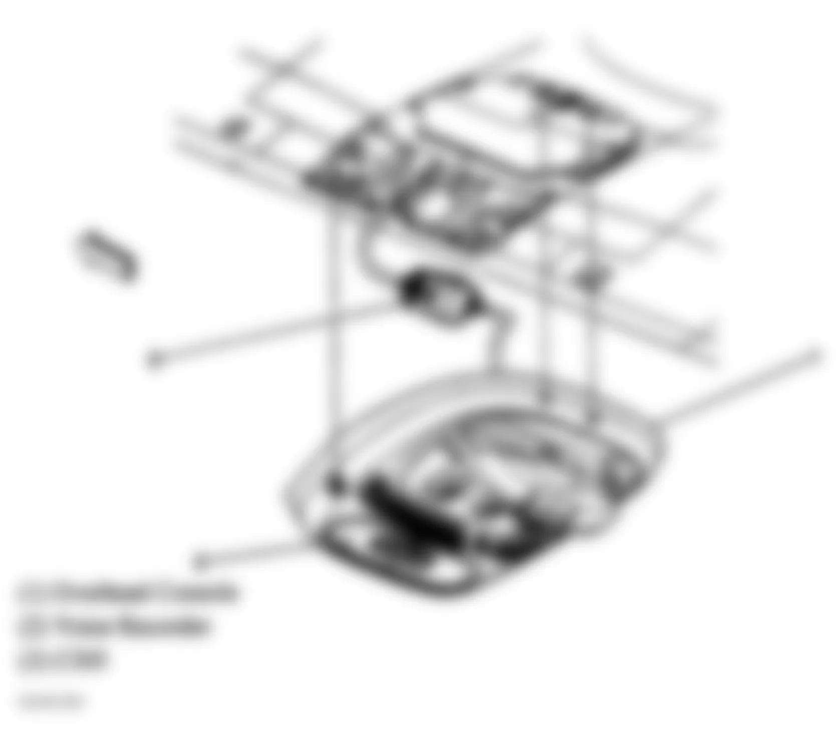 Buick Rainier 2004 - Component Locations -  Overhead Console