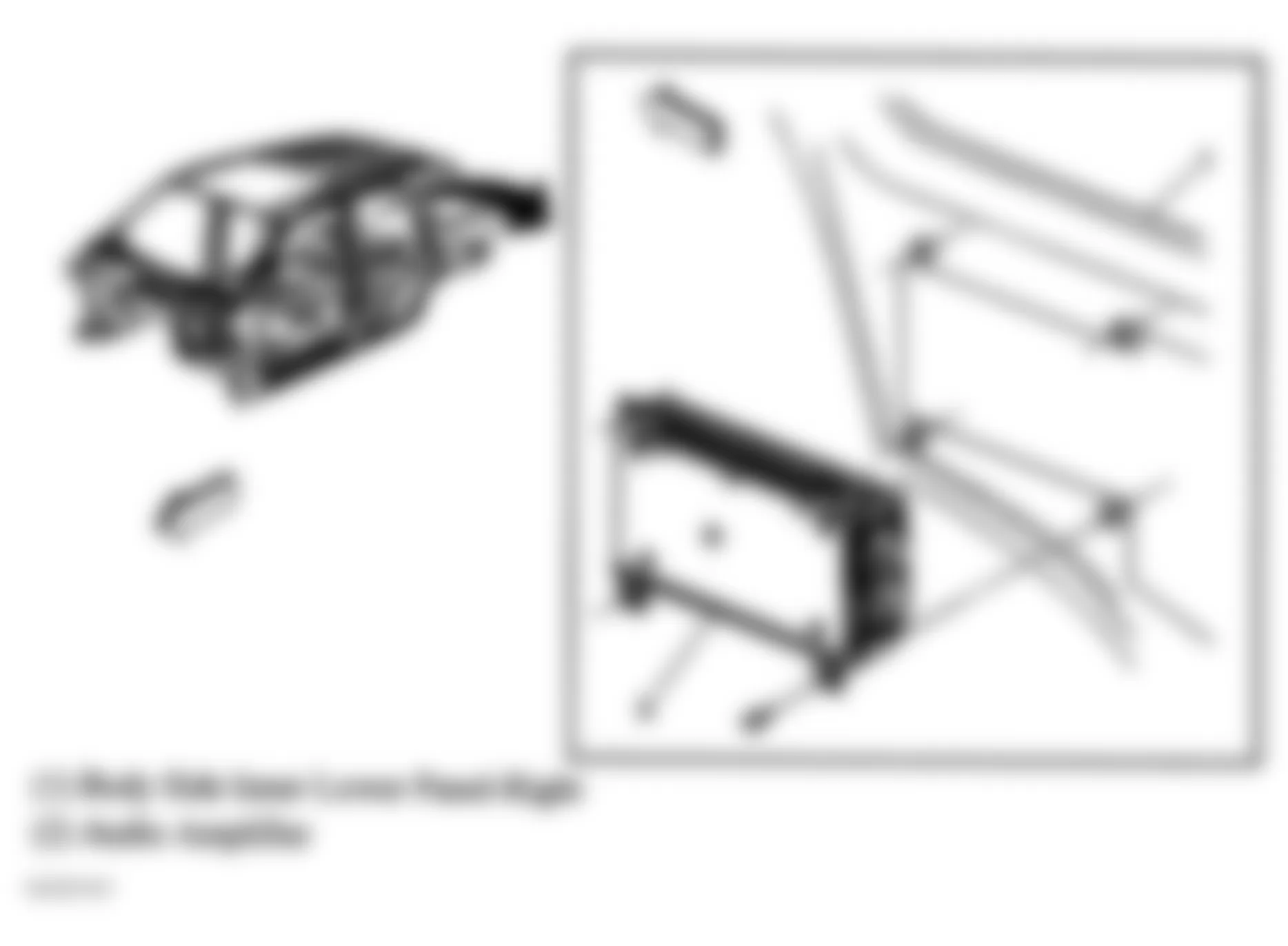 Buick Rainier 2004 - Component Locations -  Right Body Side Inner Lower Panel