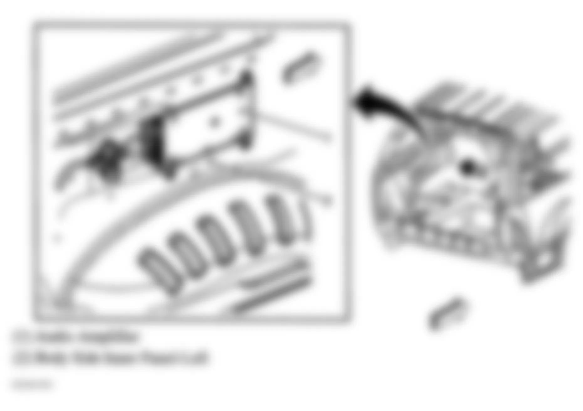Buick Rainier 2004 - Component Locations -  Left Body Side Inner Panel