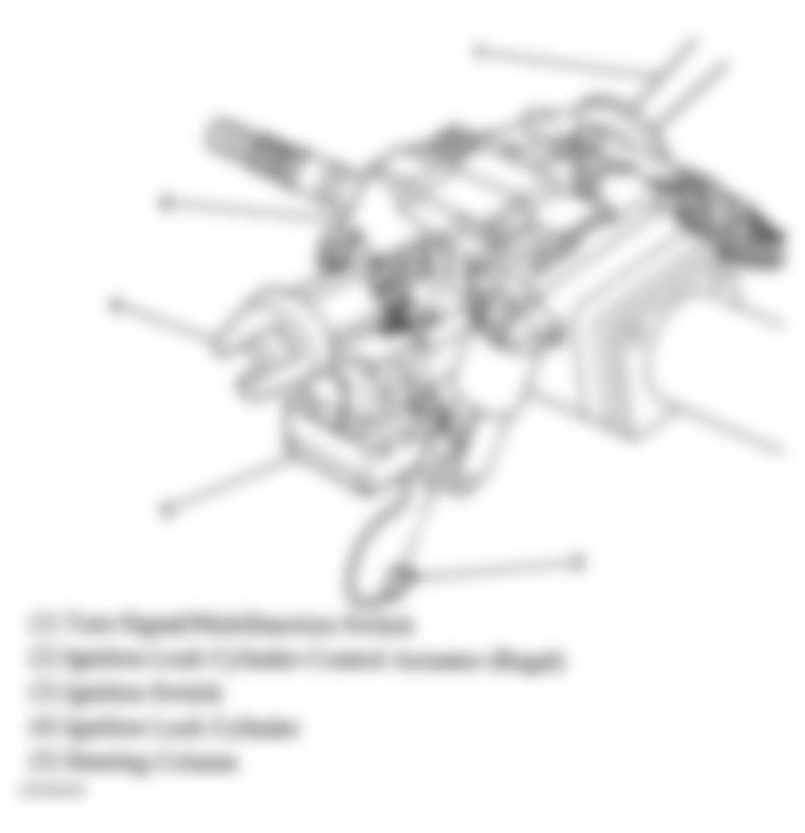 Buick Regal GS 2004 - Component Locations -  Steering Column