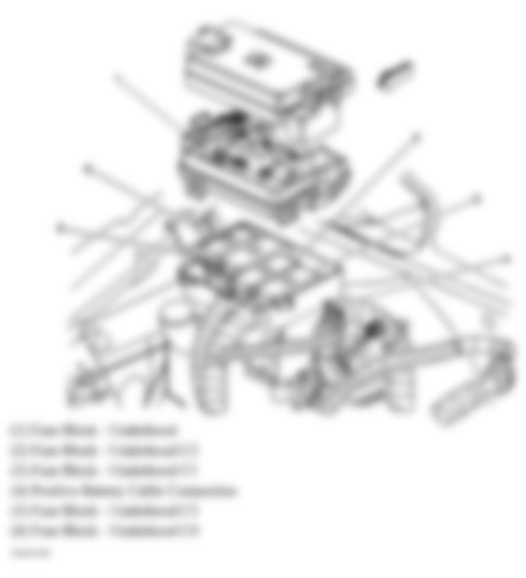 Buick Rendezvous CX 2004 - Component Locations -  Right Rear Of Engine Compartment